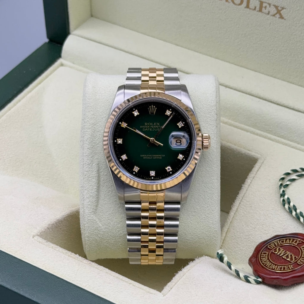 Datejust 36 | Green Vignette Diamond
