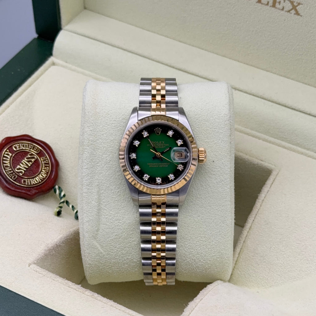 Lady-DateJust 26 | Green Vignette Diamond