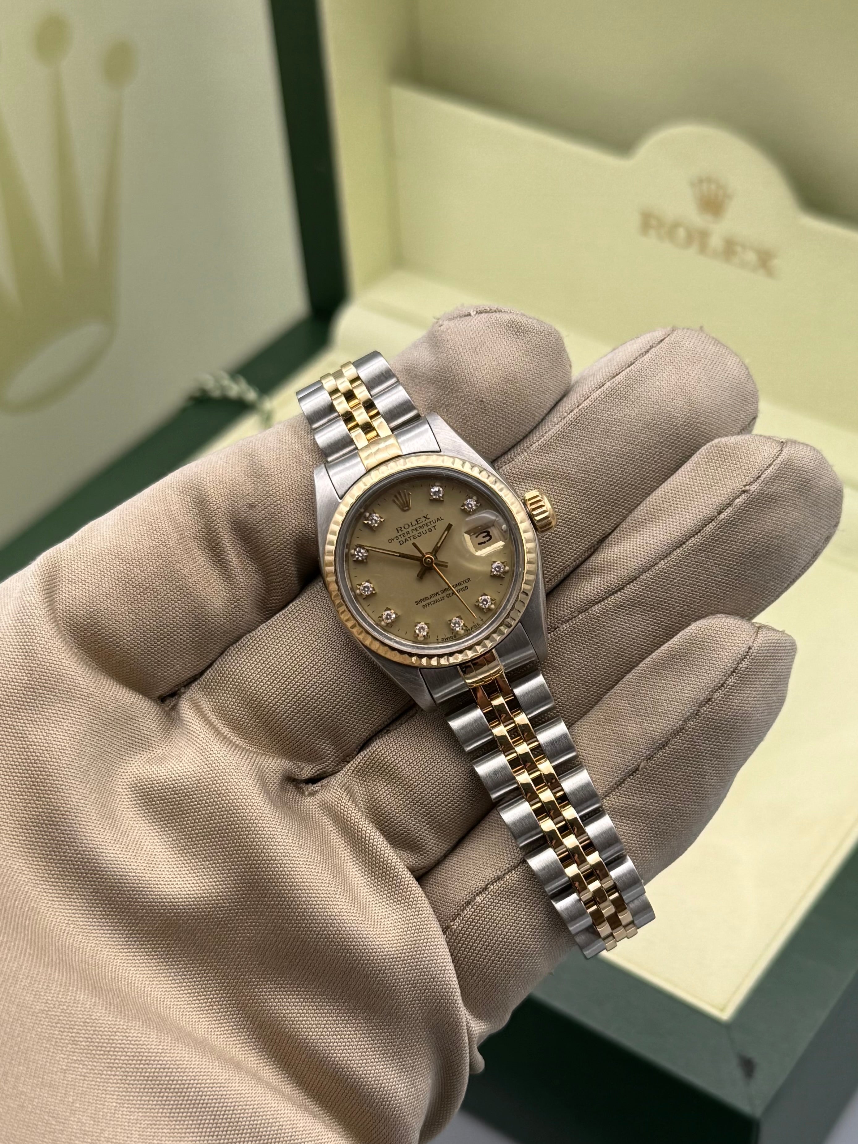 DateJust 26mm, Champagne Diamond Dial, 6917