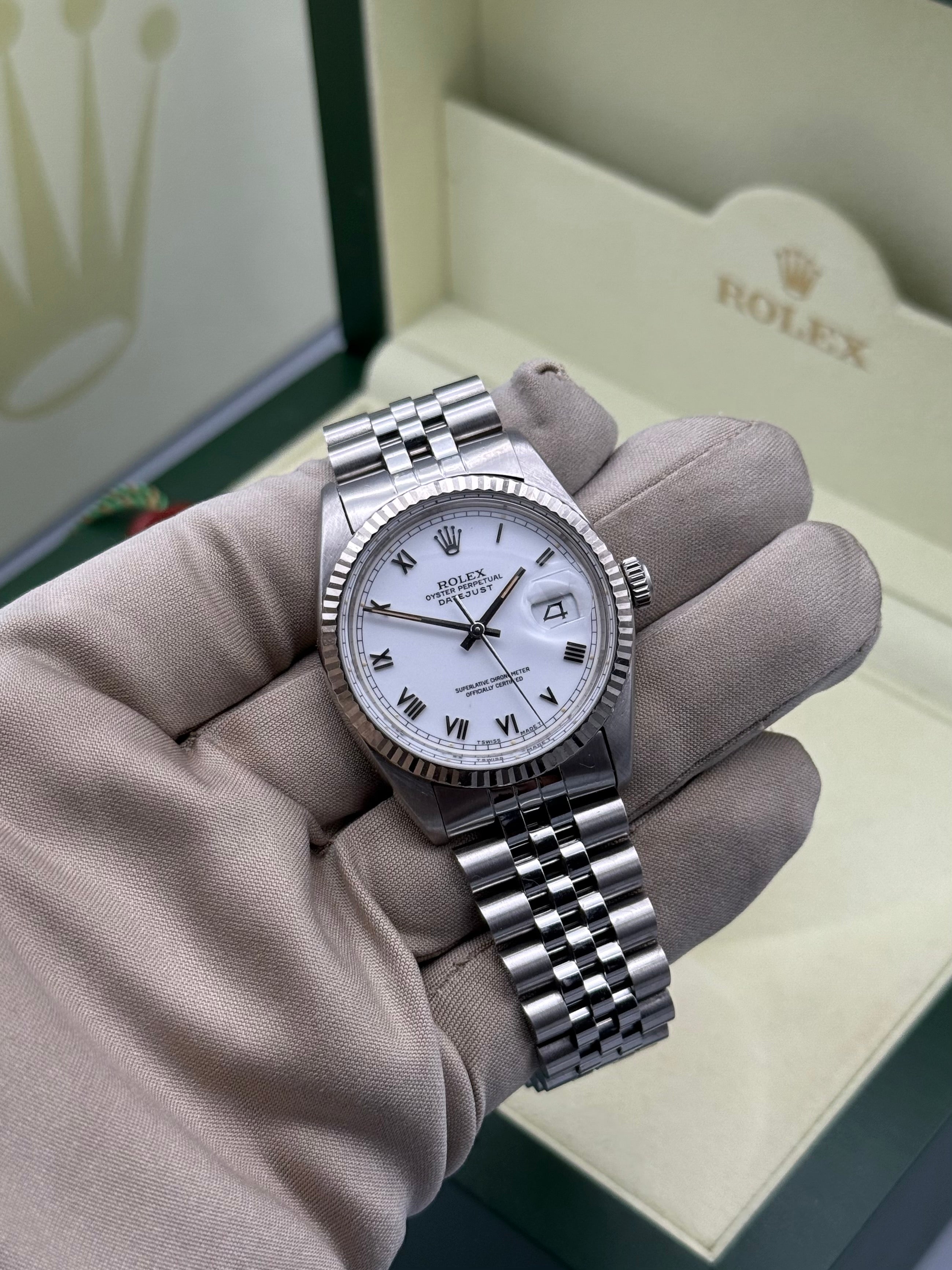 DateJust 36mm, White Roman Dial, 16014