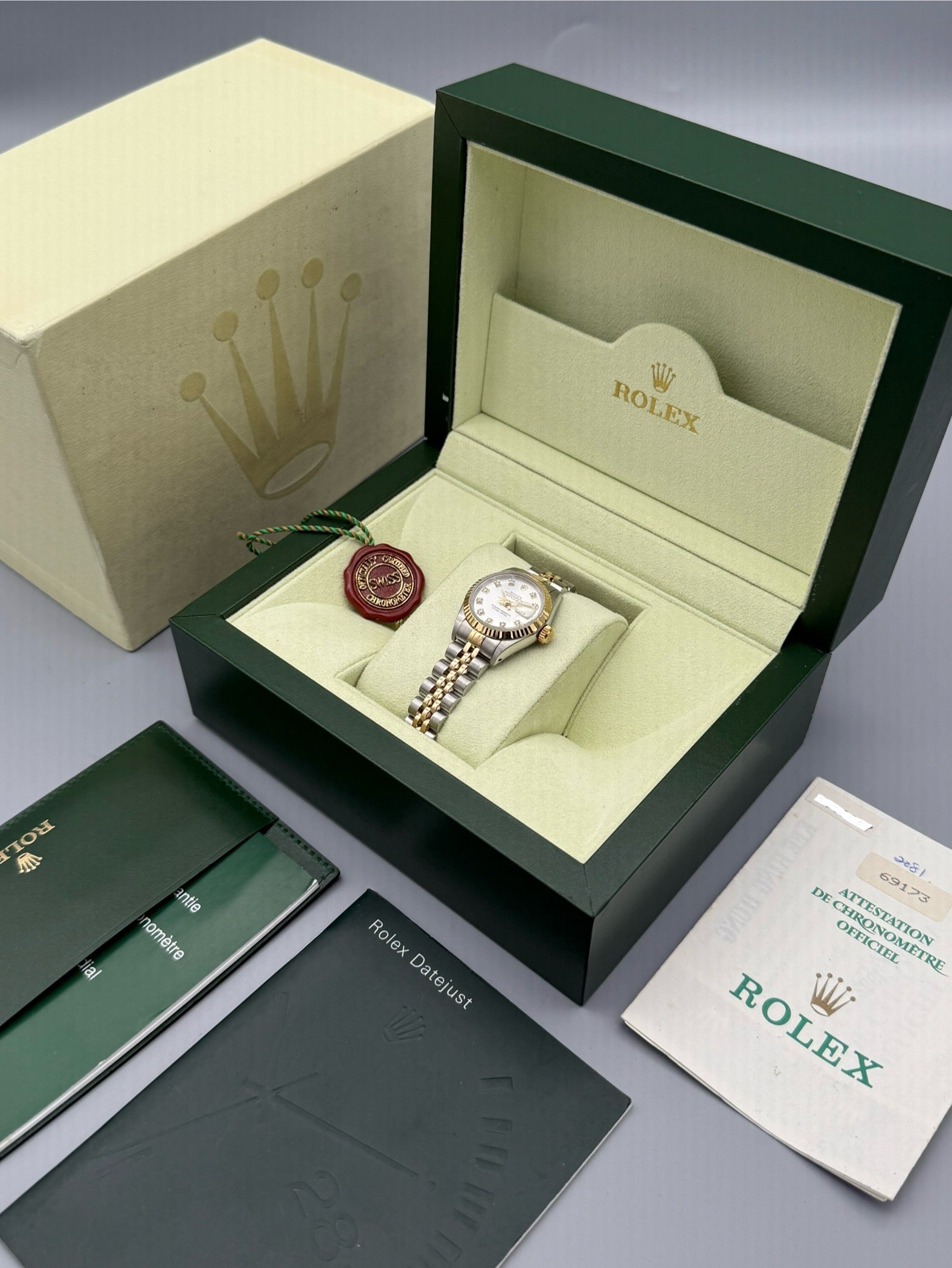 Lady-DateJust, Silver Diamond Dial, 69173