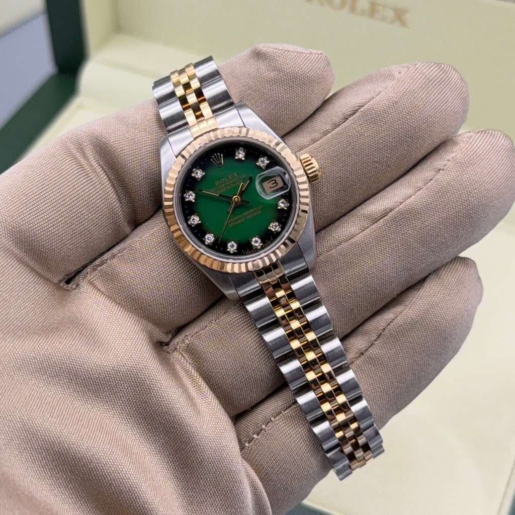Lady-DateJust 26 | Green Vignette Diamond