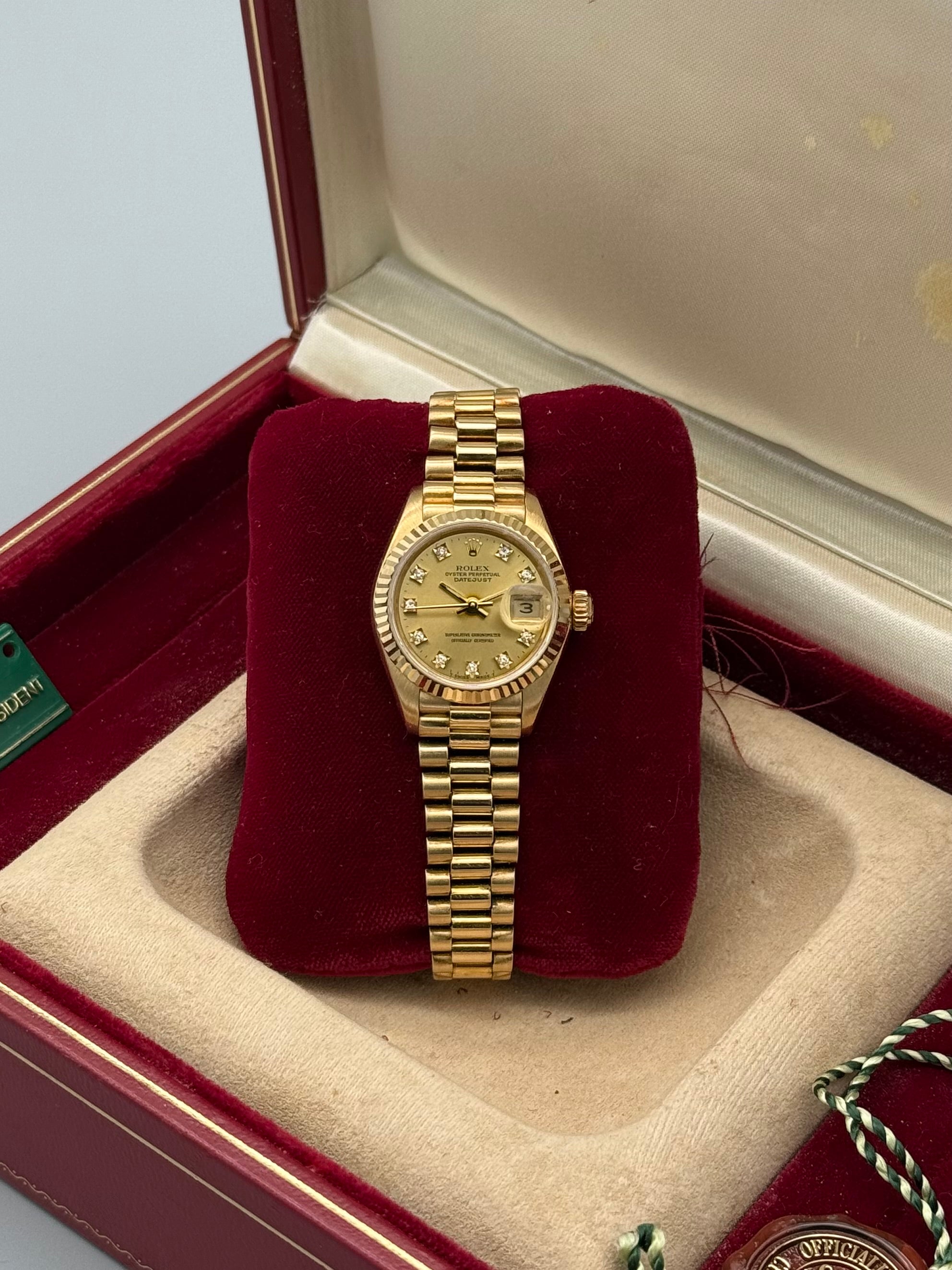 Lady-DateJust 26mm, Champagne Diamond Dial, 69178