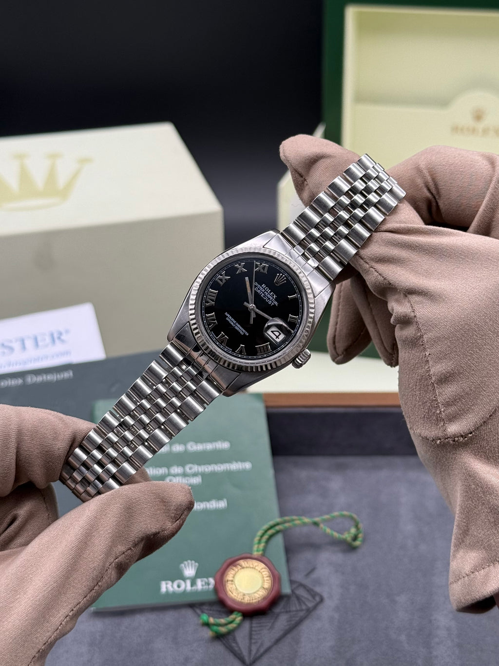 Rolex DateJust 36mm Black Roman Dial
