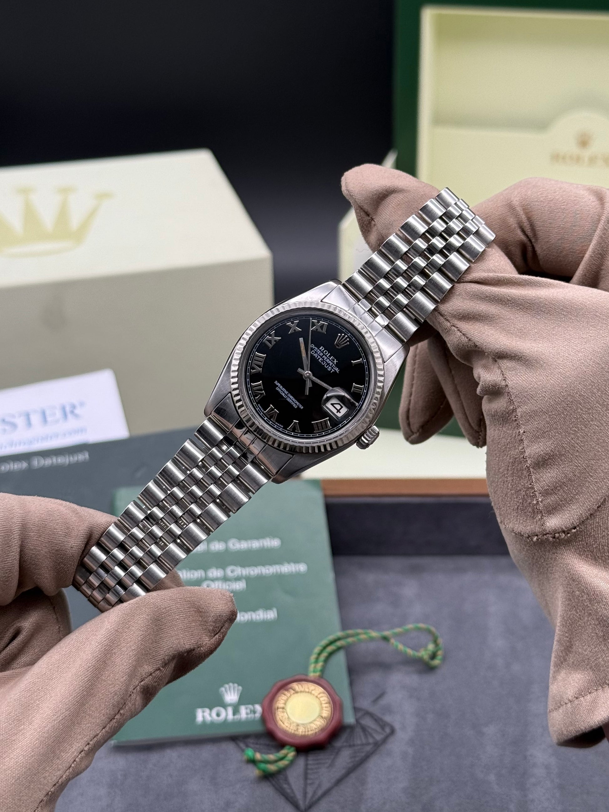 Rolex DateJust 36mm Black Roman Dial