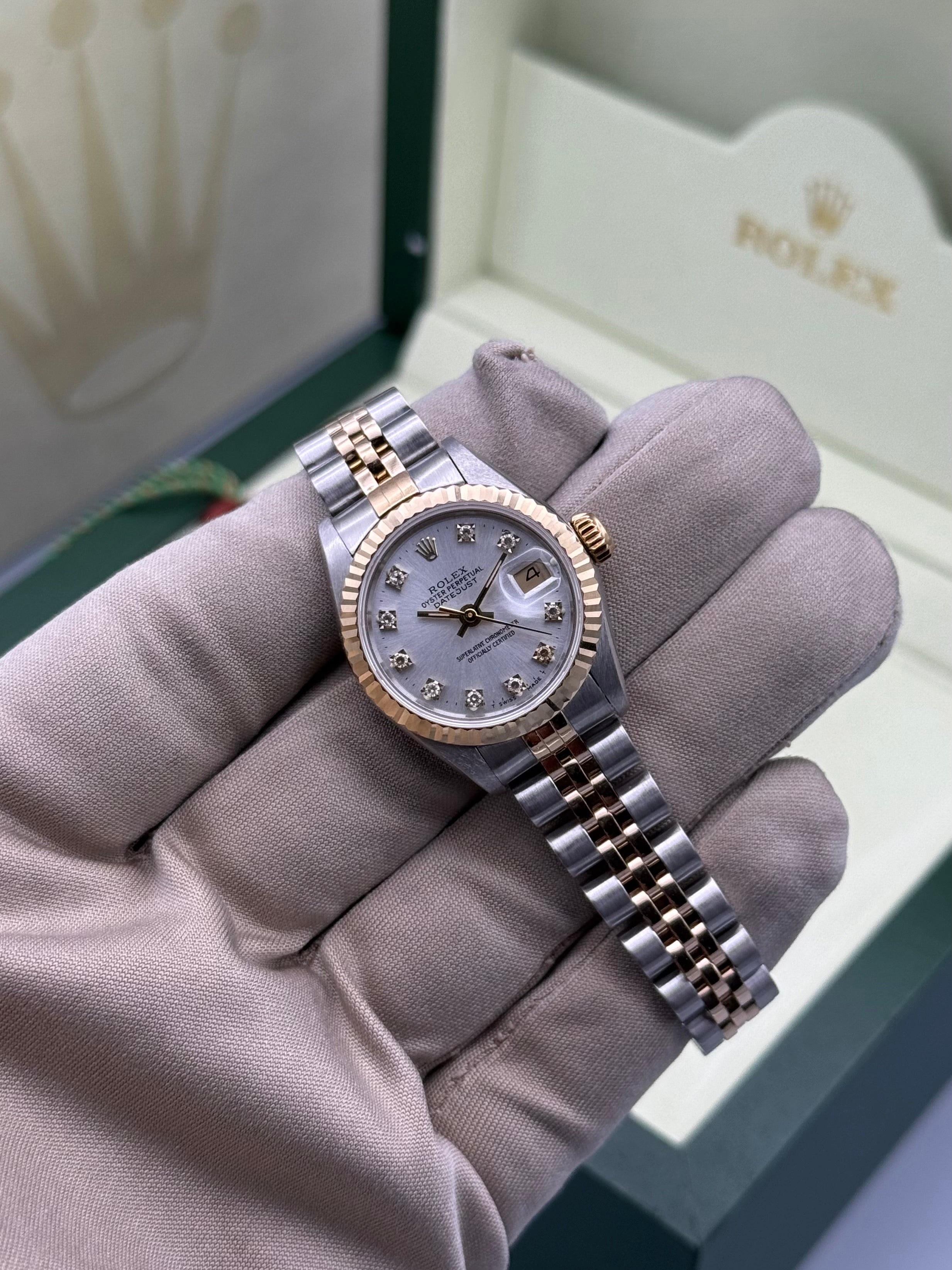 Lady-DateJust, Silver Diamond Dial, 69173