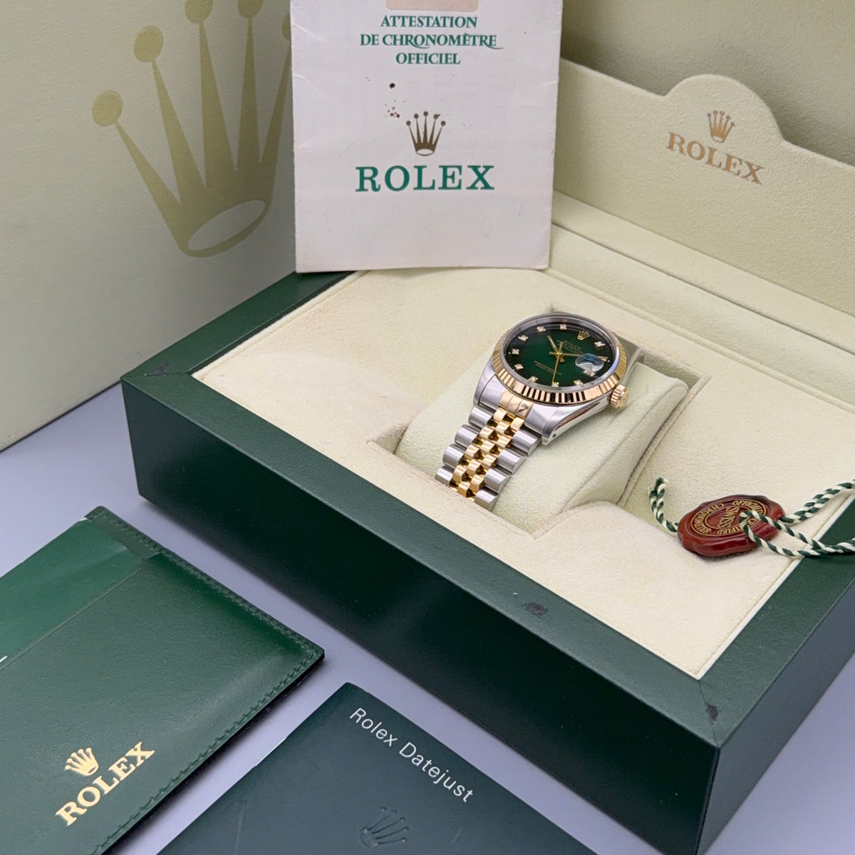 Datejust 36 | Green Vignette Diamond