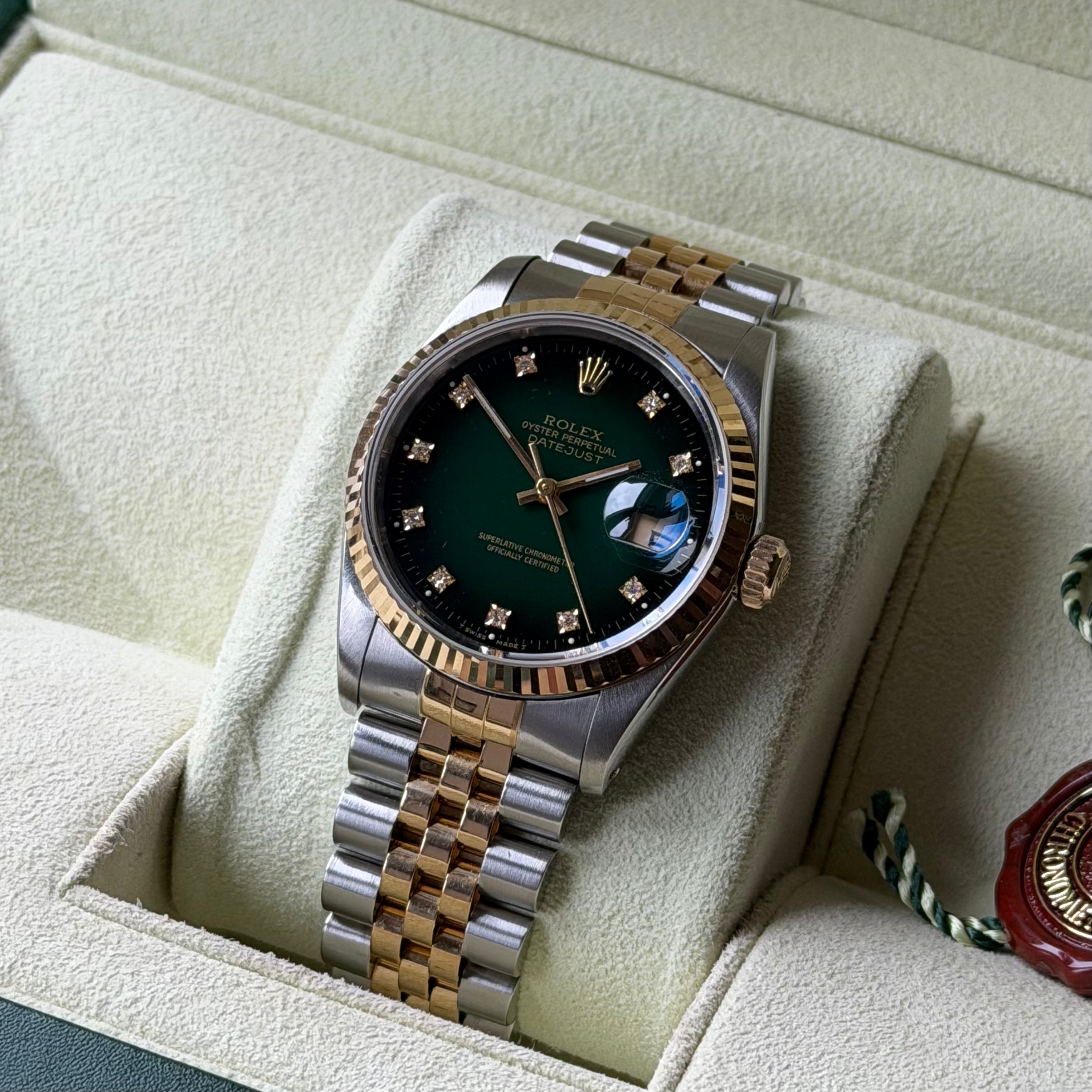 Datejust 36 | Green Vignette Diamond