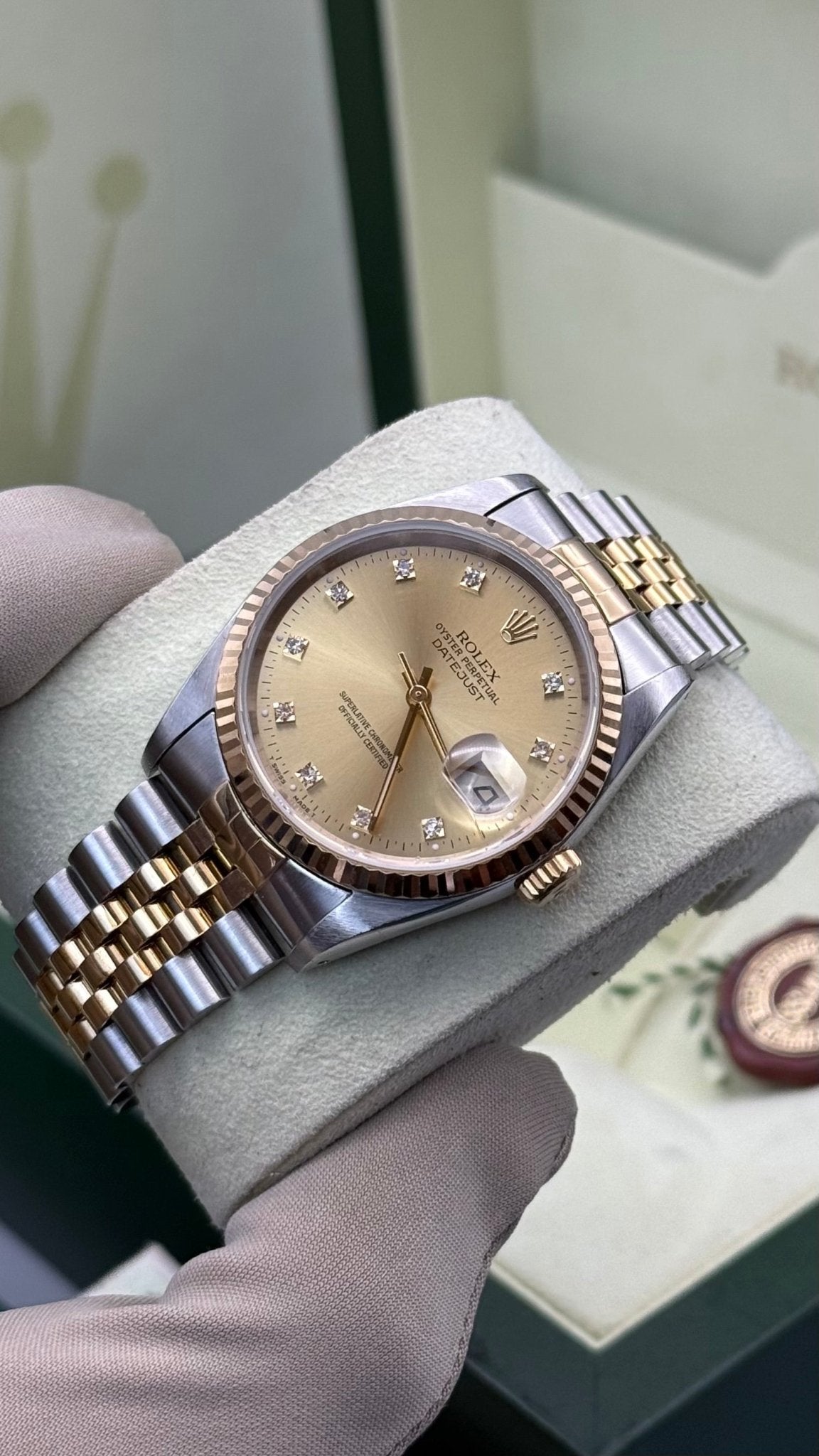 DateJust 36, Champagne Diamond Dial - Gla Jeweller