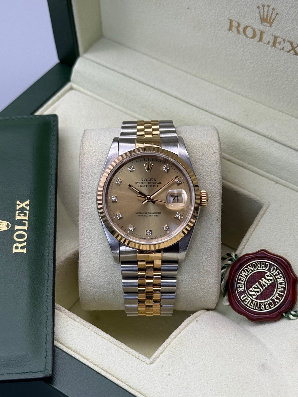 DateJust 36, Champagne Diamond Dial - Gla Jeweller