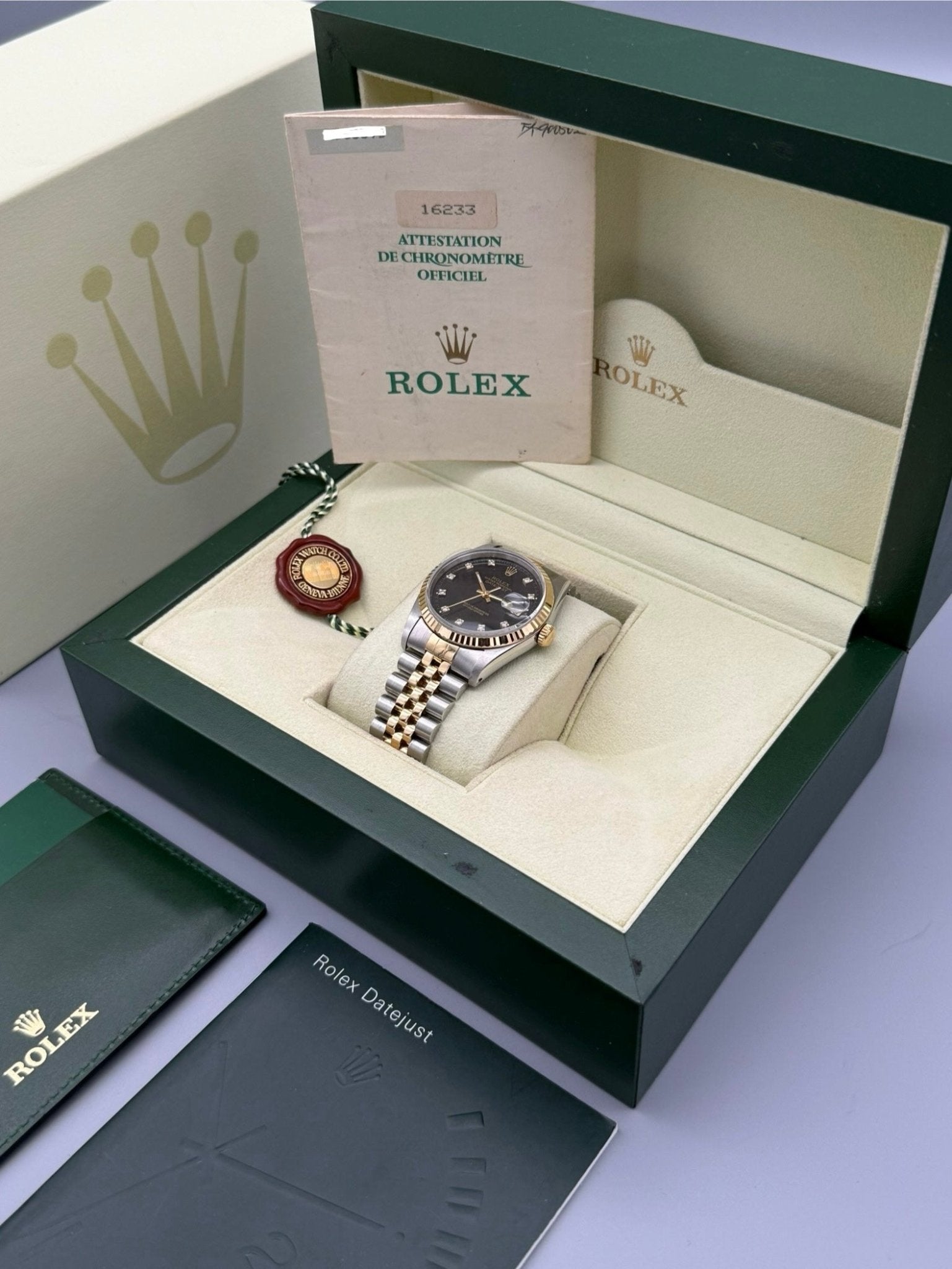 DateJust 36mm, Black Diamond Dial, 16233 - Gla Jeweller