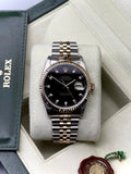 DateJust 36mm | Black Diamond Dial - Gla Jeweller