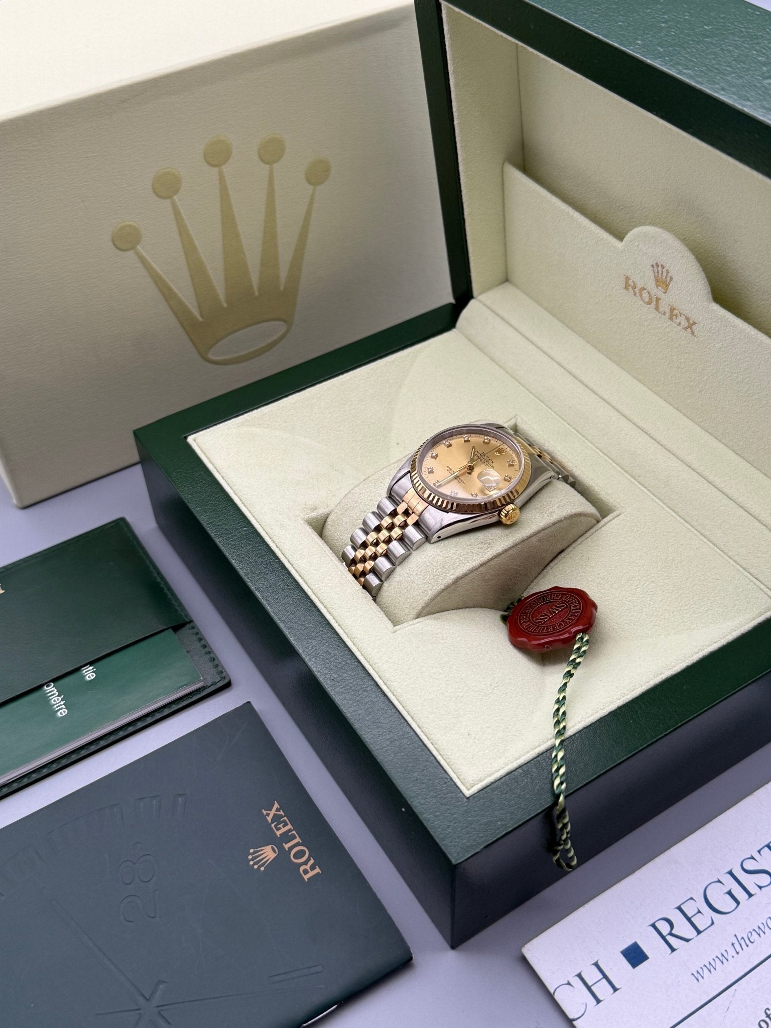 DateJust 36mm | Champagne Diamond Dial - Gla Jeweller