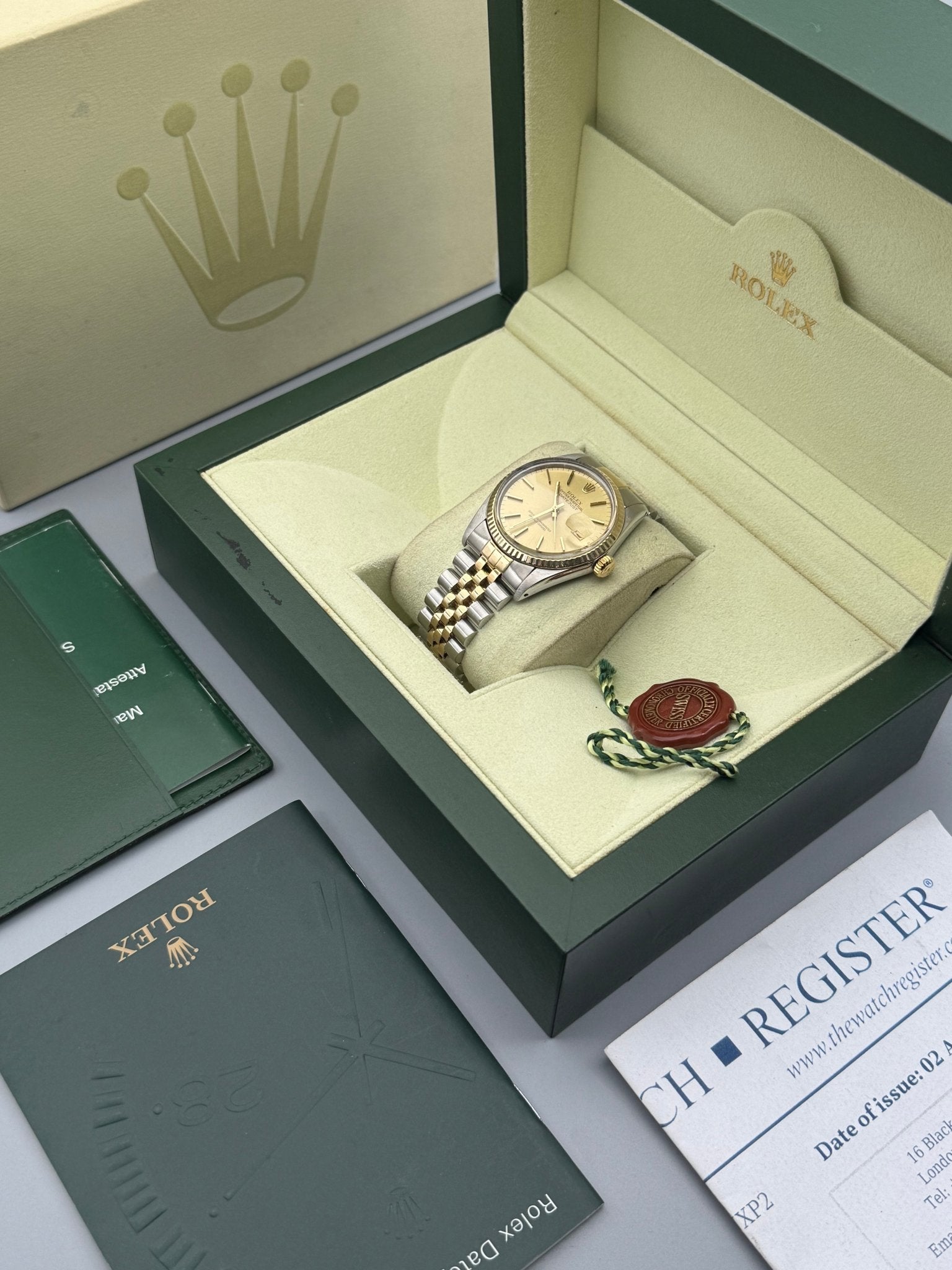 DateJust 36mm | Champagne Stick Dial - Gla Jeweller