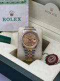 DateJust 36mm , Factory Champagne Diamond Dial - Gla Jeweller
