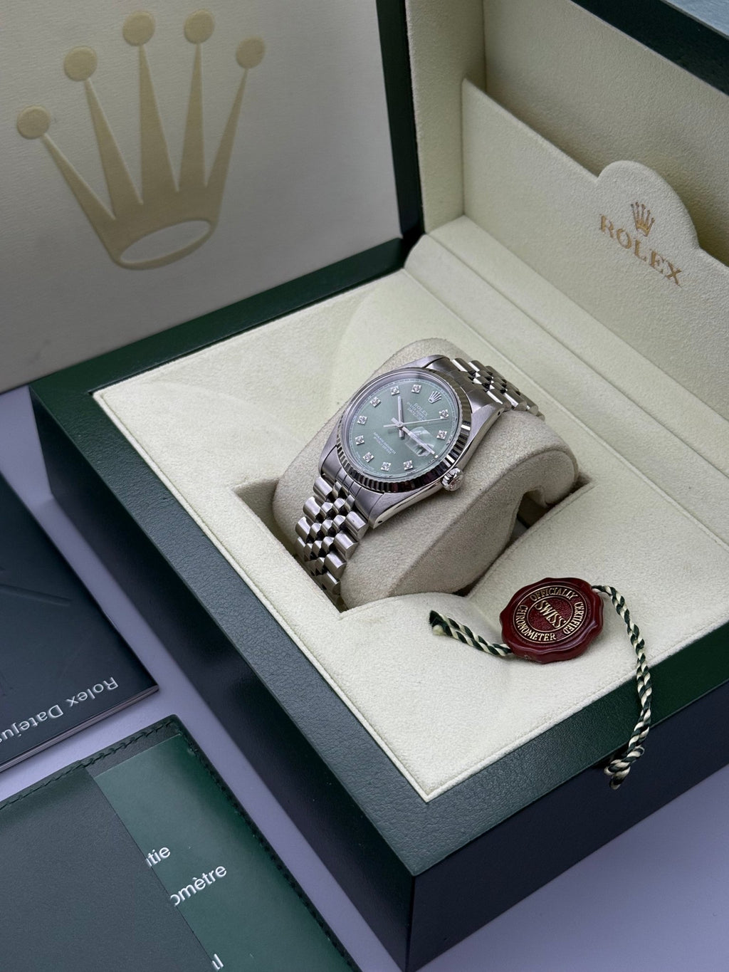 DateJust 36mm | Olive Diamond Dial - Gla Jeweller
