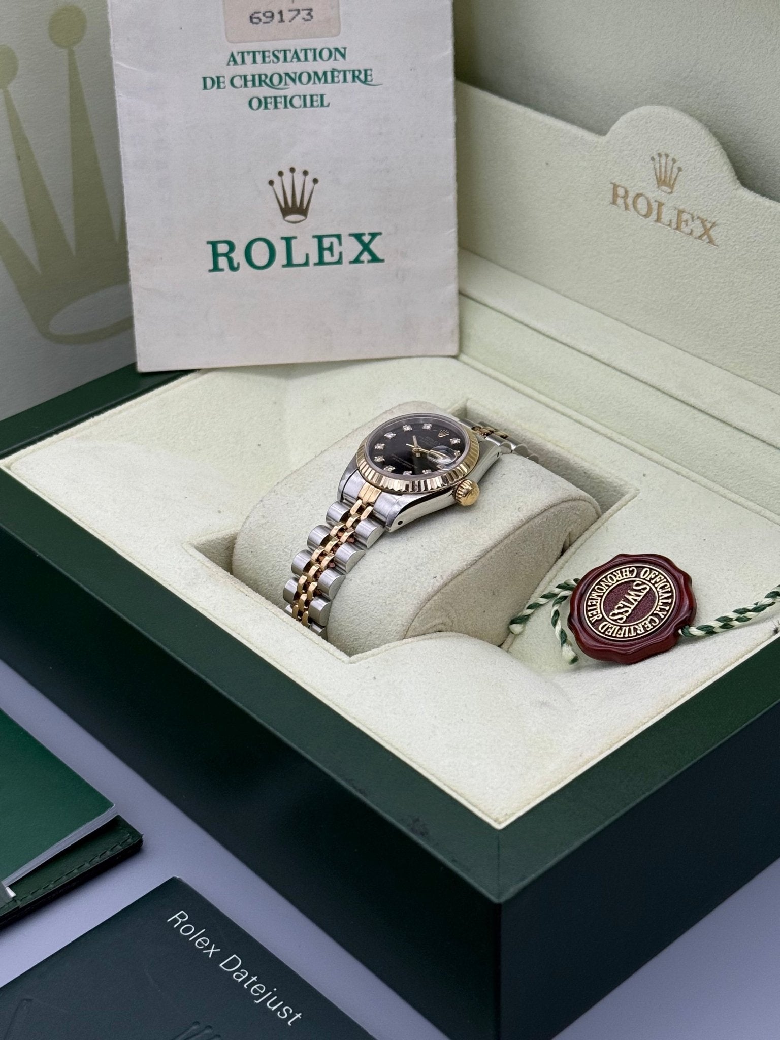 Lady-DateJust 26, Black Diamond Dial - Gla Jeweller