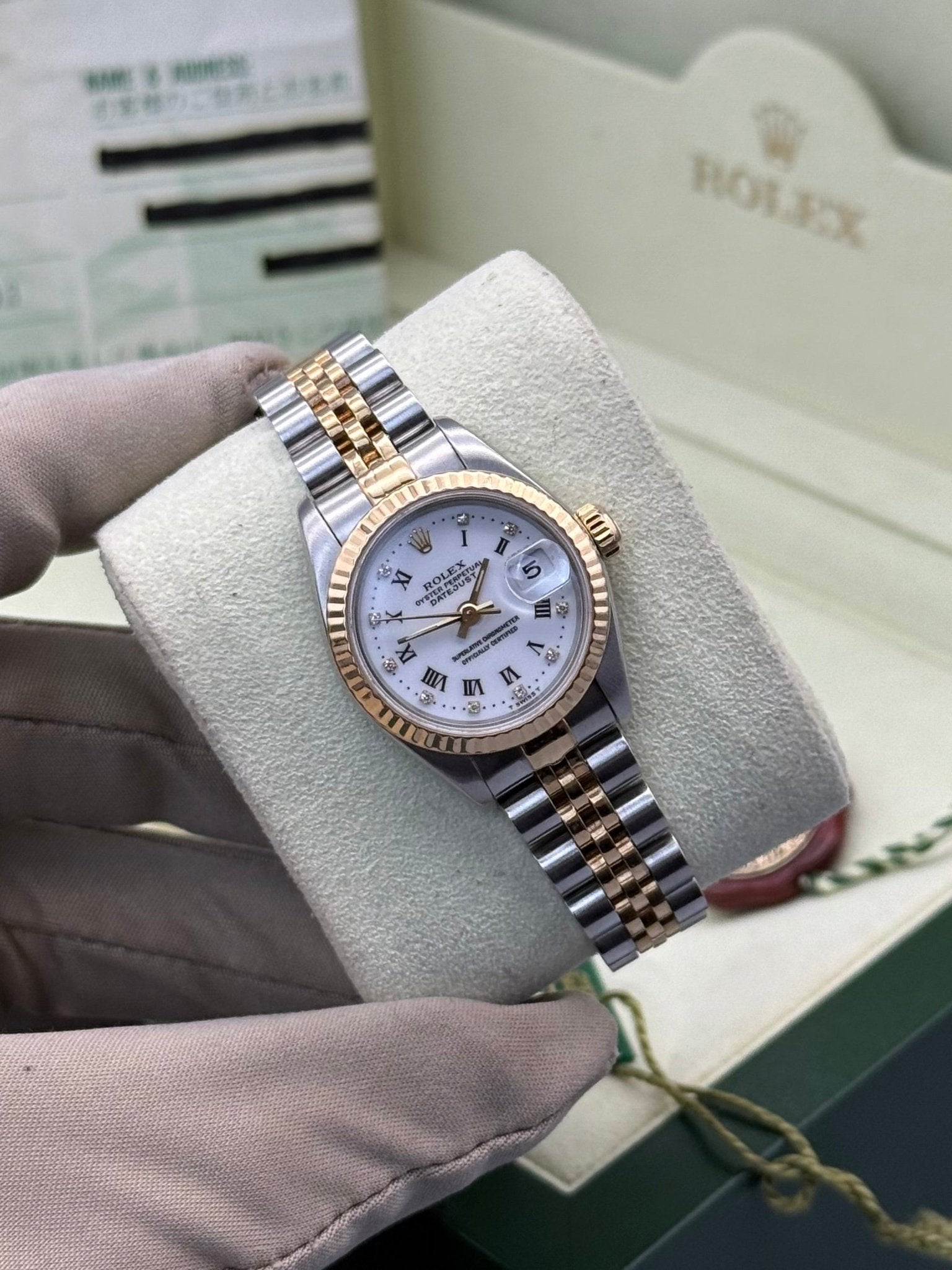Lady-DateJust 26, Diamond Buckley Dial - Gla Jeweller