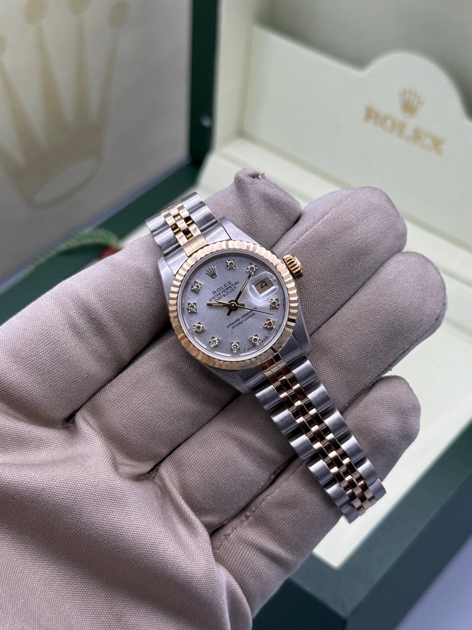 Lady-DateJust, Silver Diamond Dial, 69173 - Gla Jeweller