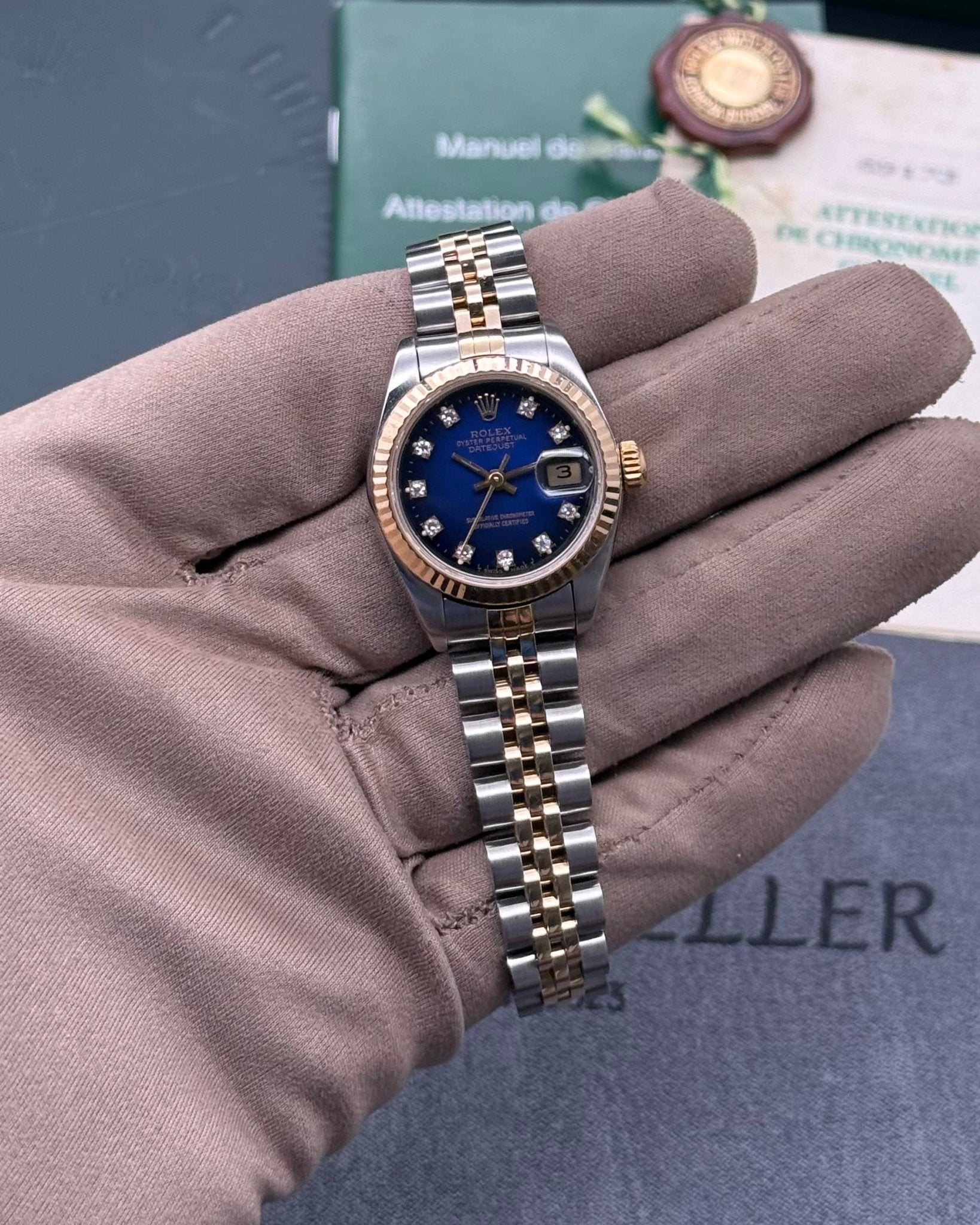 Rolex DateJust 26mm Blue Vignette Diamond Dial - Gla Jeweller