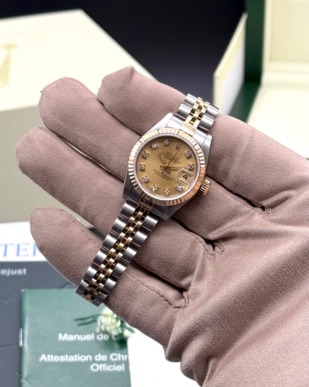 Rolex DateJust 26mm Champagne Diamond Dial - Gla Jeweller