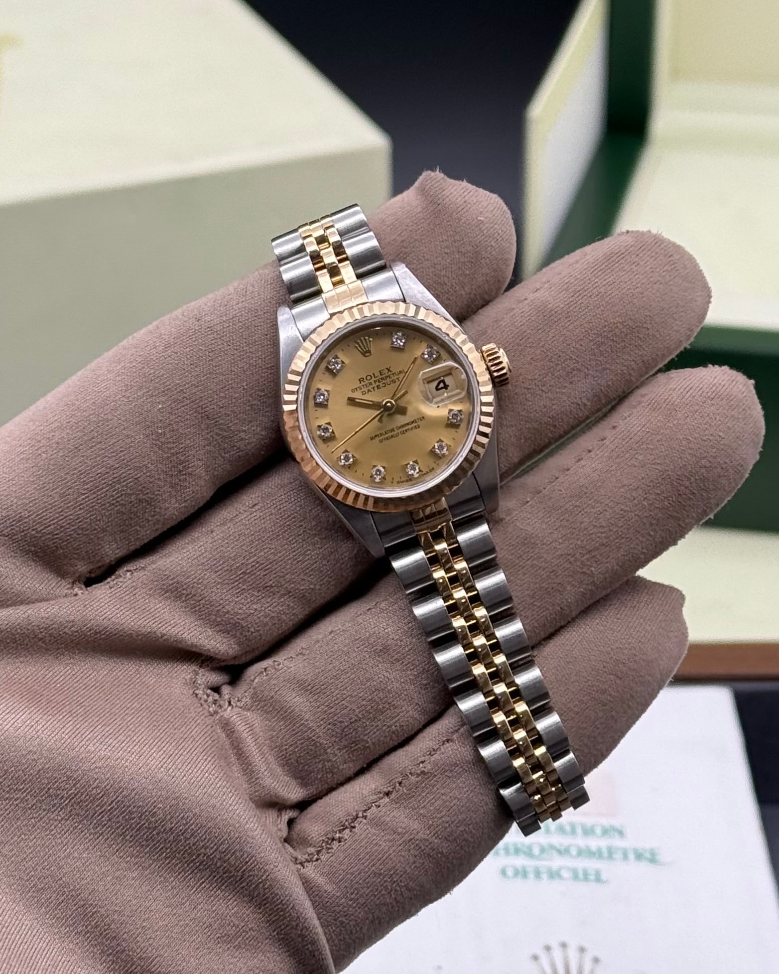 Rolex DateJust 26mm Champagne Diamond Dial - Gla Jeweller