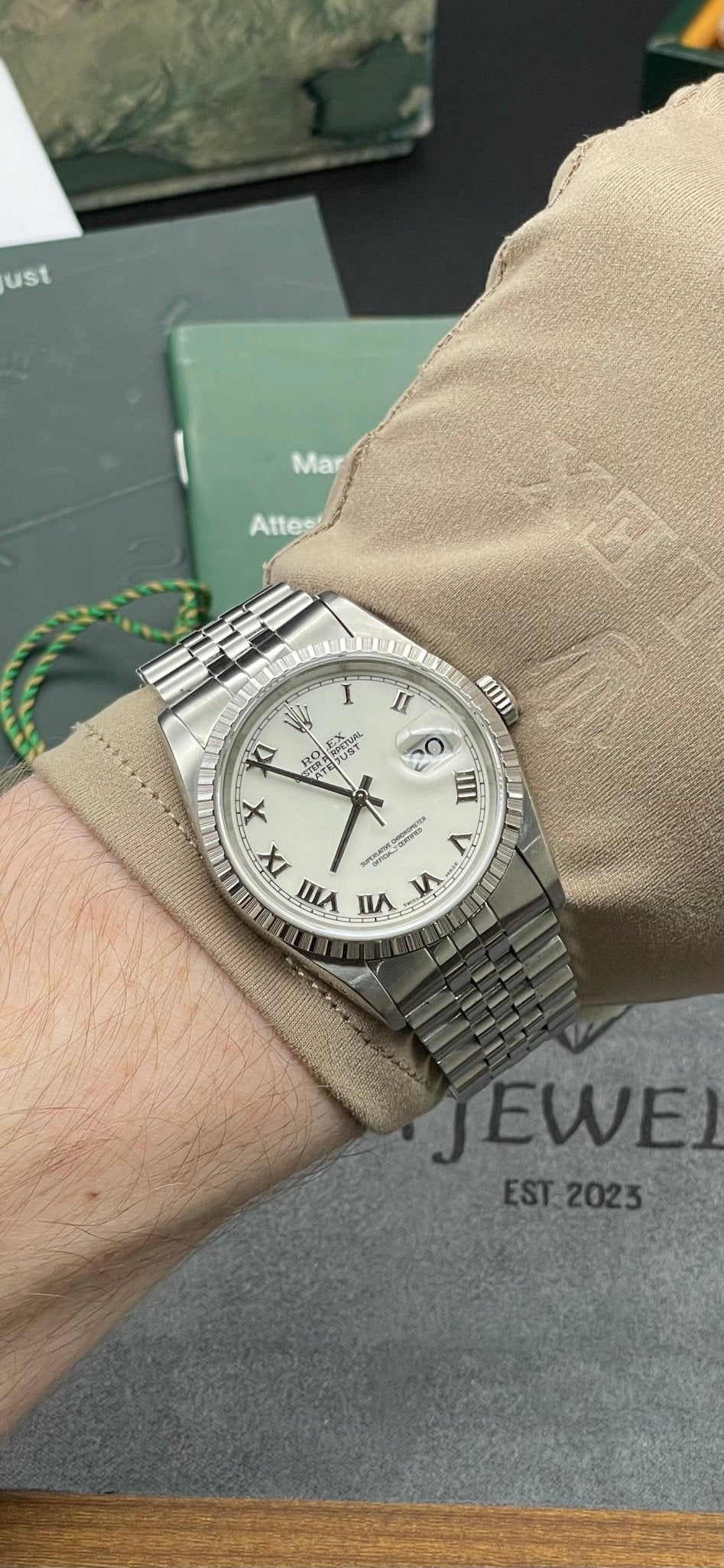 Rolex DateJust 36 White Roman Dial - Gla Jeweller
