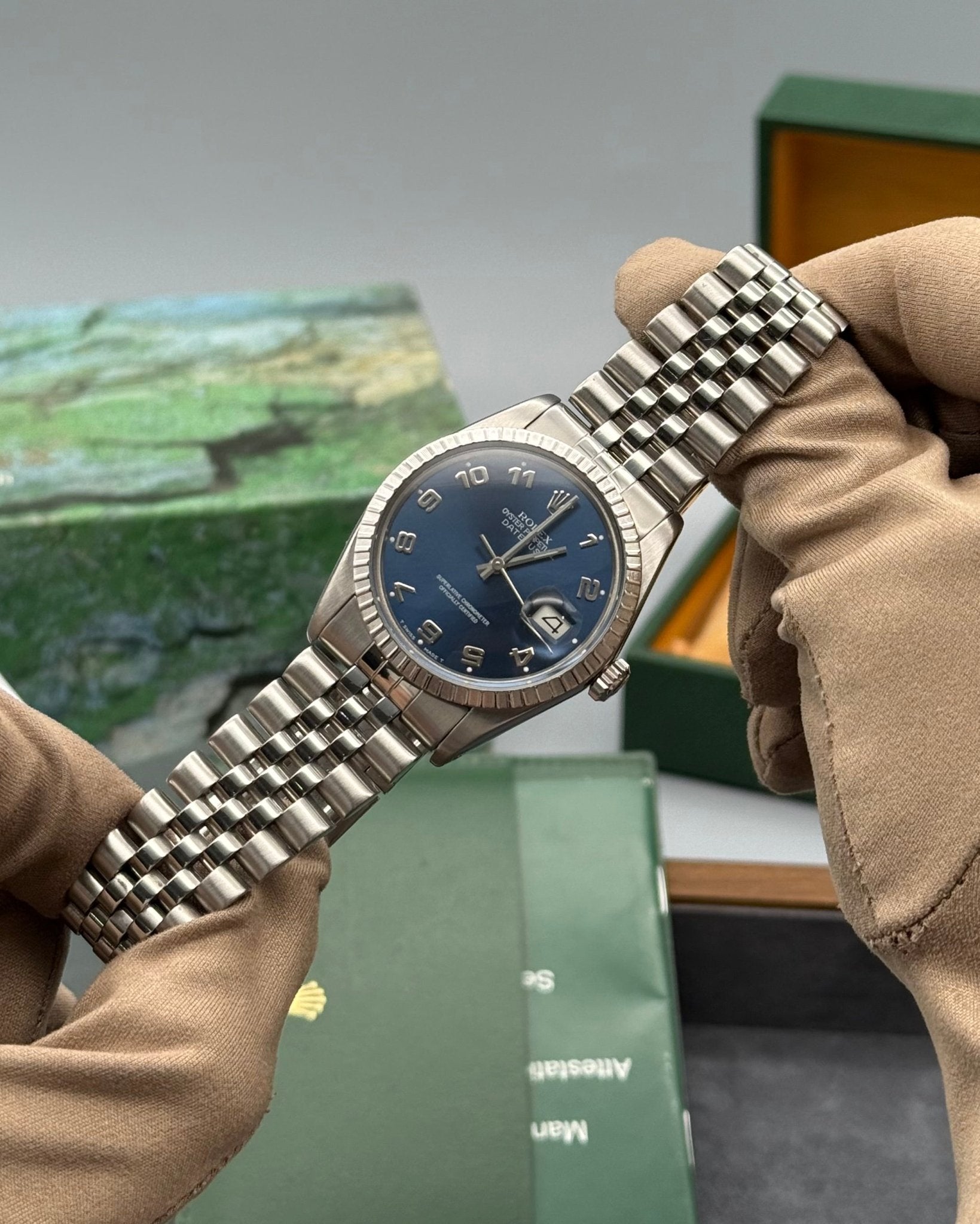 Rolex DateJust 36mm Blue Arabic Dial - Gla Jeweller