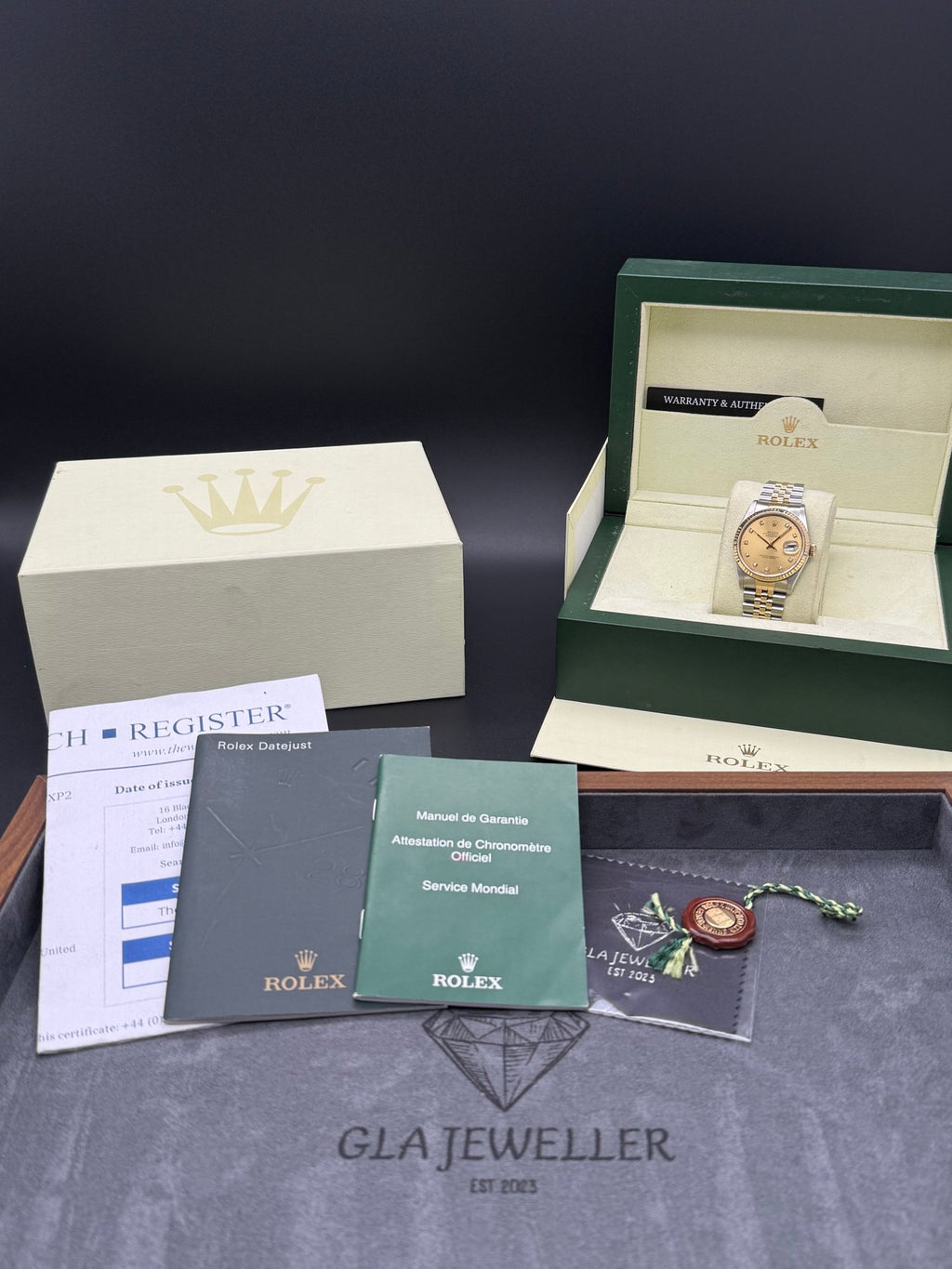 Rolex DateJust 36mm Champagne Diamond Dial - Gla Jeweller