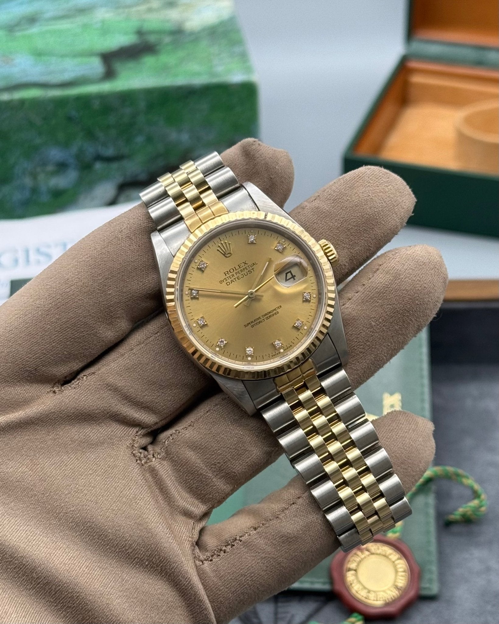 Rolex DateJust 36mm Champagne Diamond Dial - Gla Jeweller