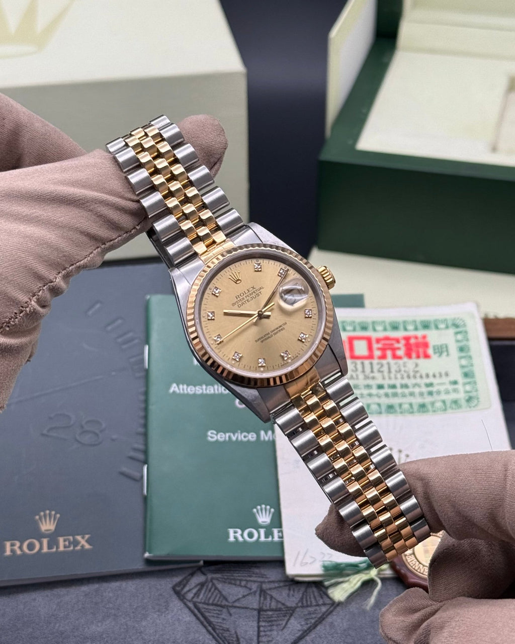 Rolex DateJust 36mm Champagne Diamond Dial - Gla Jeweller