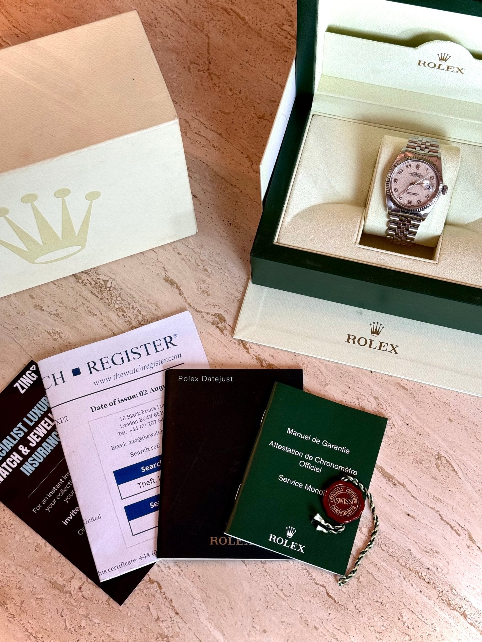 Rolex DateJust 36mm Cream Arabic Jubilee Dial - Gla Jeweller