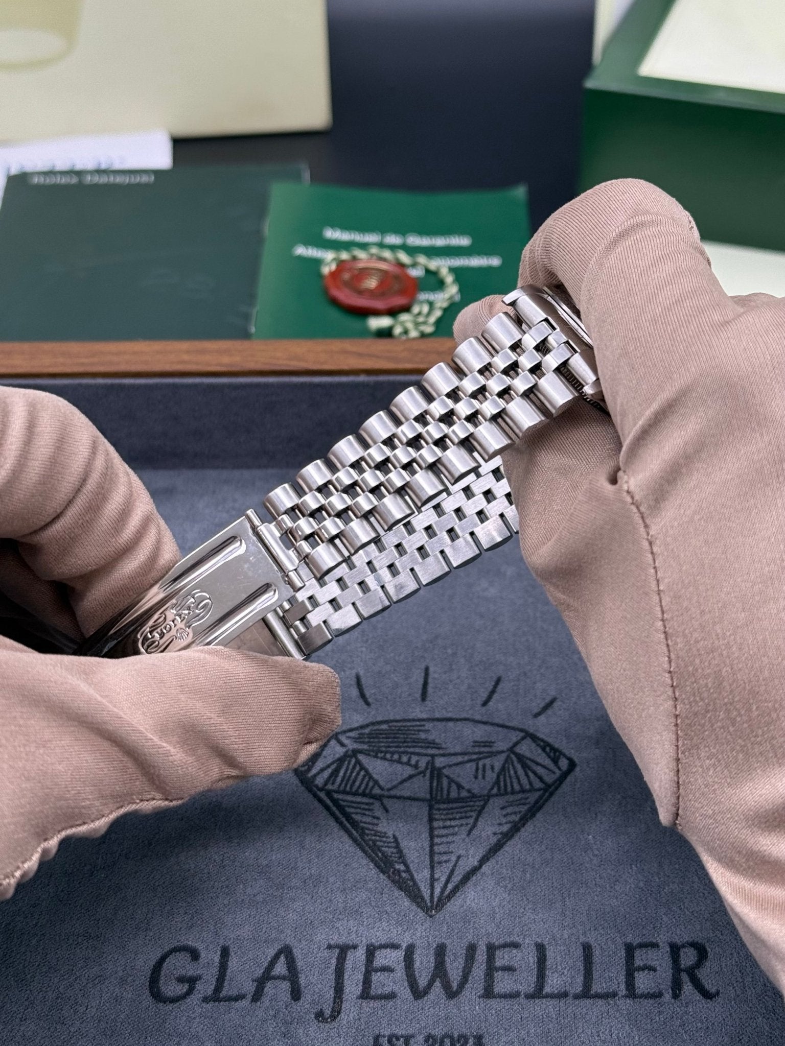Rolex DateJust 36mm Cream Arabic Jubilee Dial - Gla Jeweller