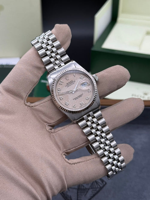 Rolex DateJust 36mm Cream Arabic Jubilee Dial - Gla Jeweller