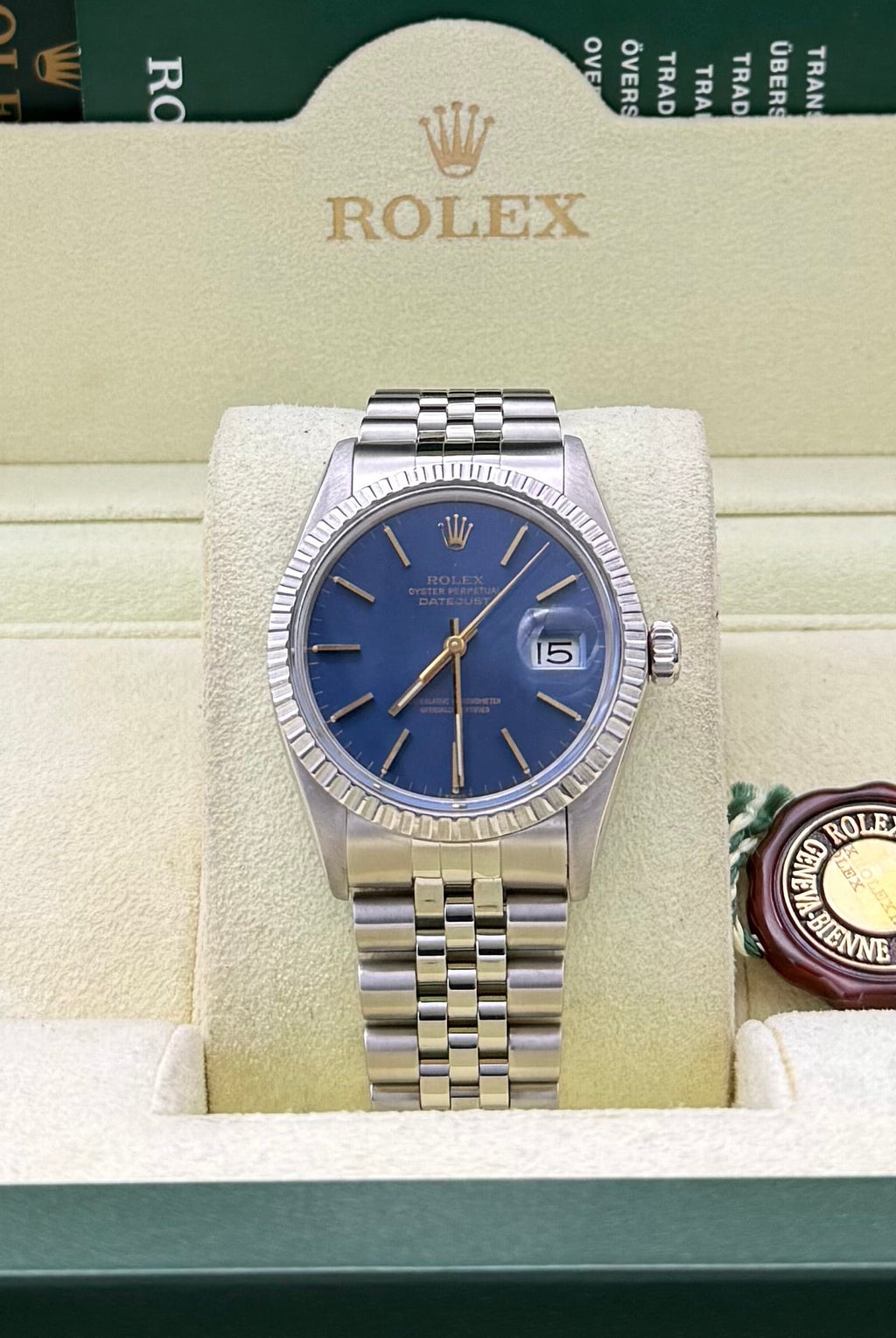 Rolex Datejust 36mm | Gold & Blue Dial - Gla Jeweller