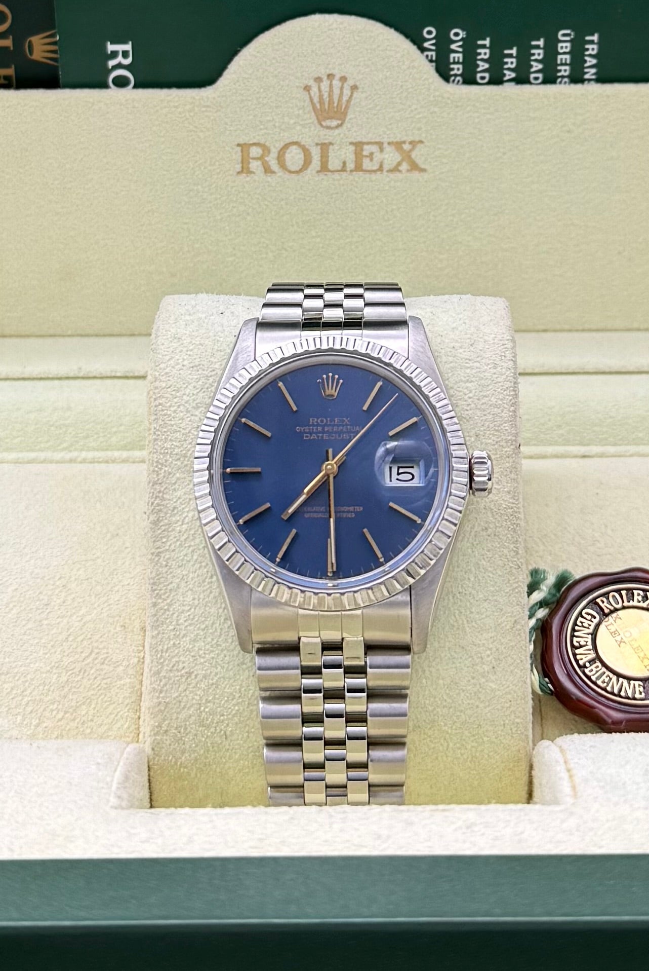 Rolex Datejust 36mm | Gold & Blue Dial - Gla Jeweller