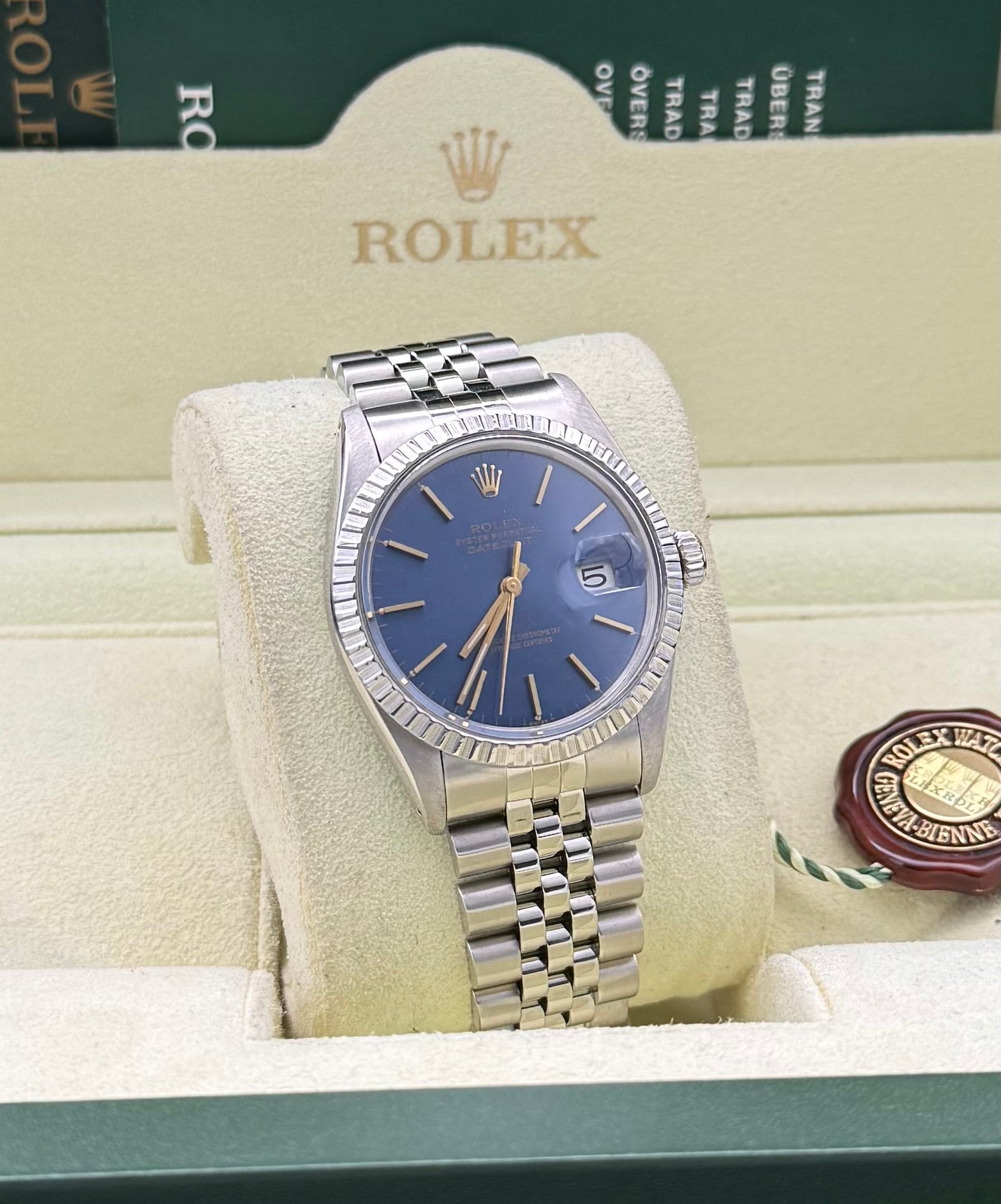 Rolex Datejust 36mm | Gold & Blue Dial - Gla Jeweller