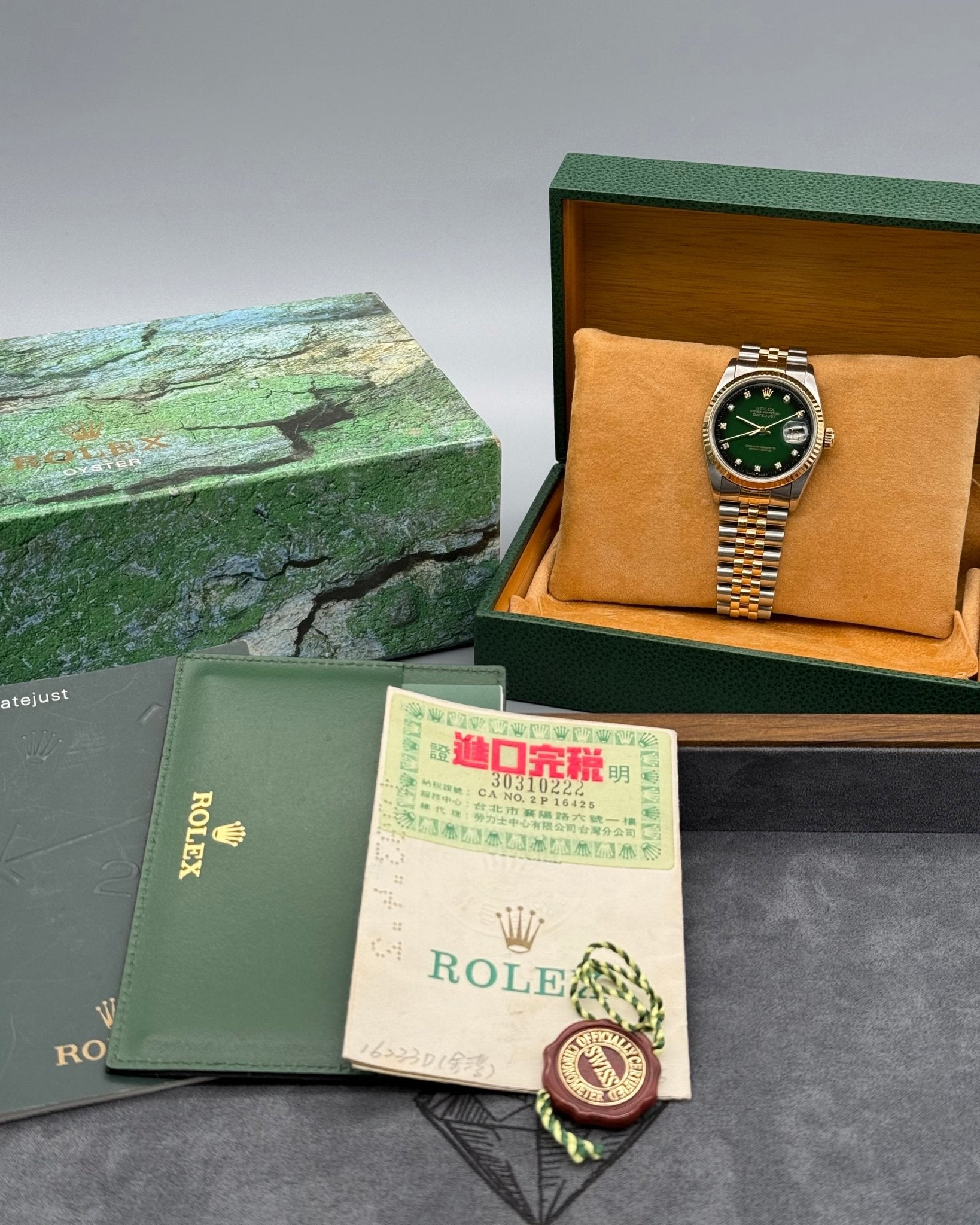 Rolex DateJust 36mm Green Vignette Diamond Dial - Gla Jeweller