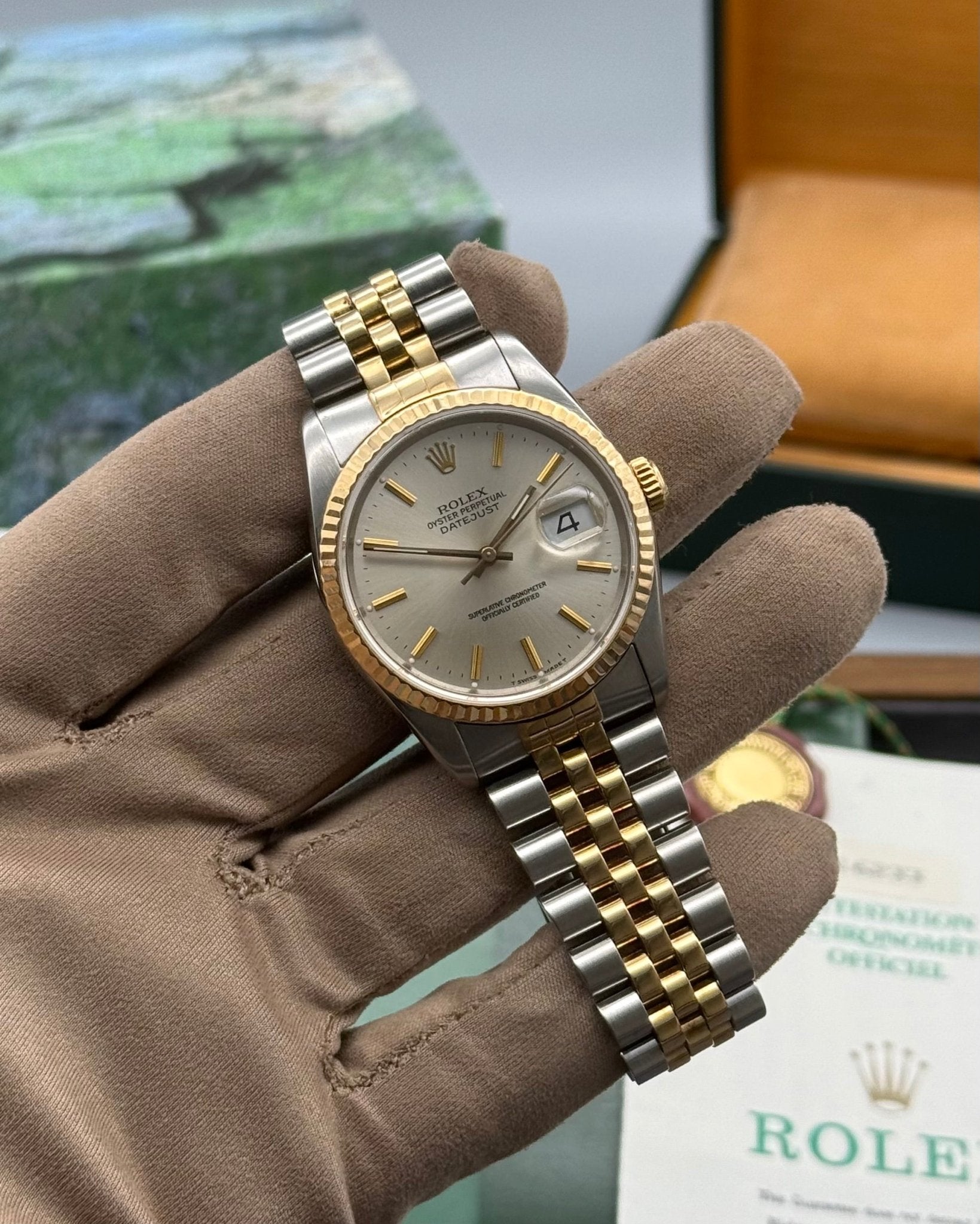 Rolex DateJust 36mm Silver Stick Dial - Gla Jeweller