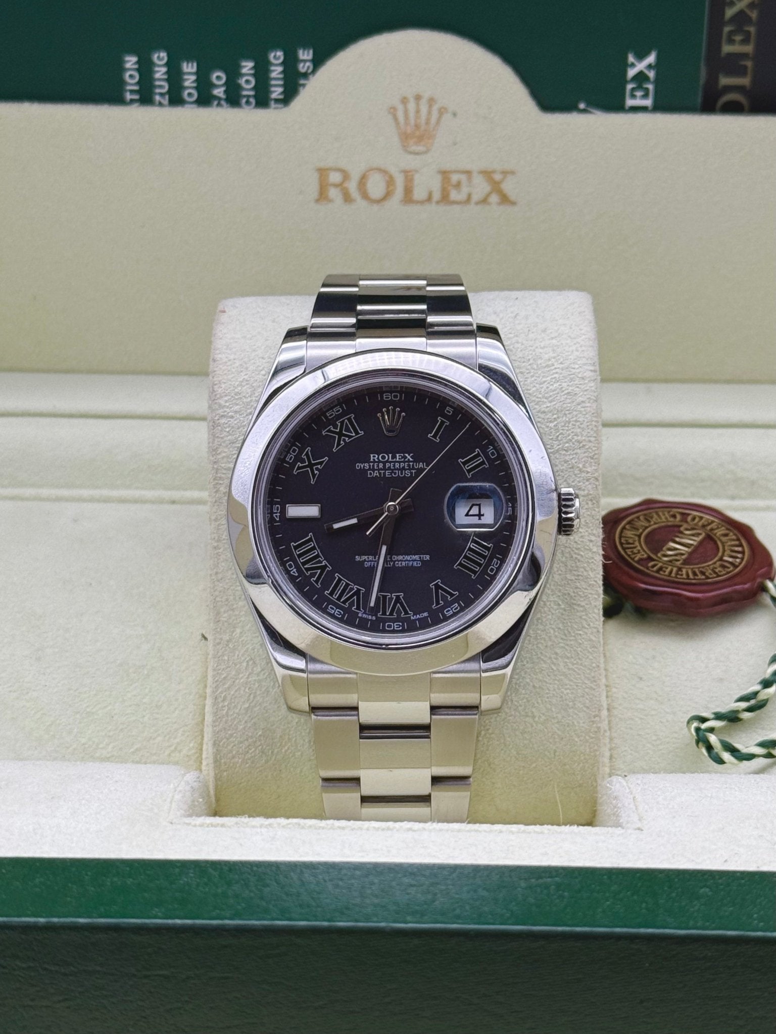 Rolex DateJust II 41mm | Black Roman Dial - Gla Jeweller
