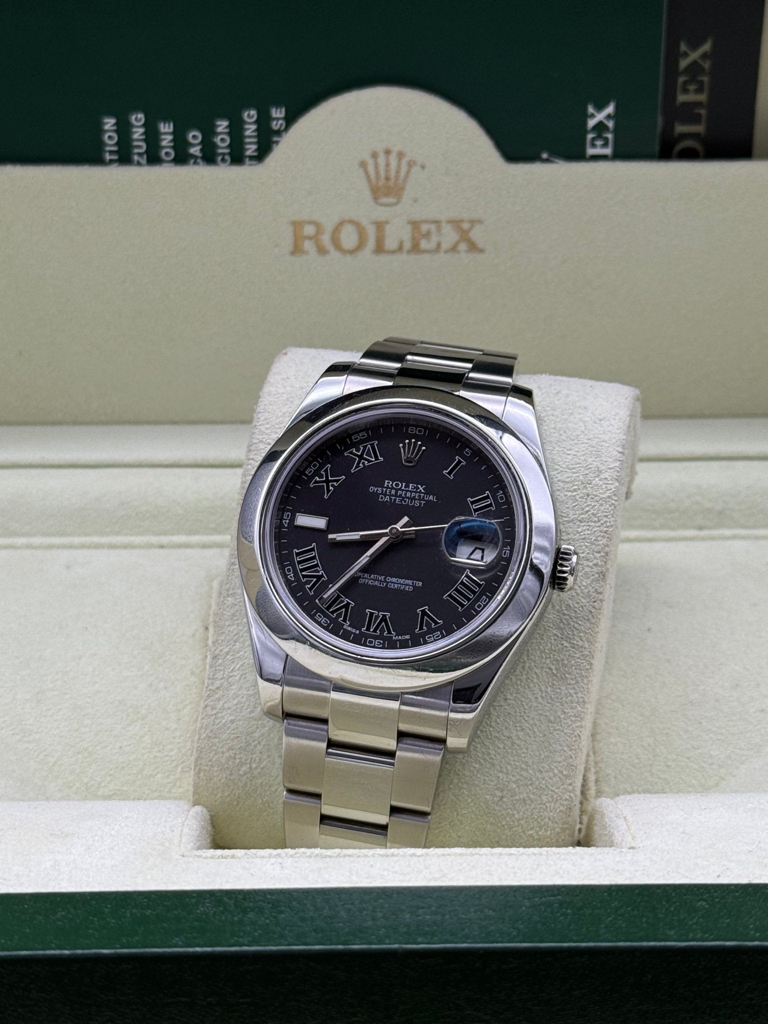 Rolex DateJust II 41mm | Black Roman Dial - Gla Jeweller