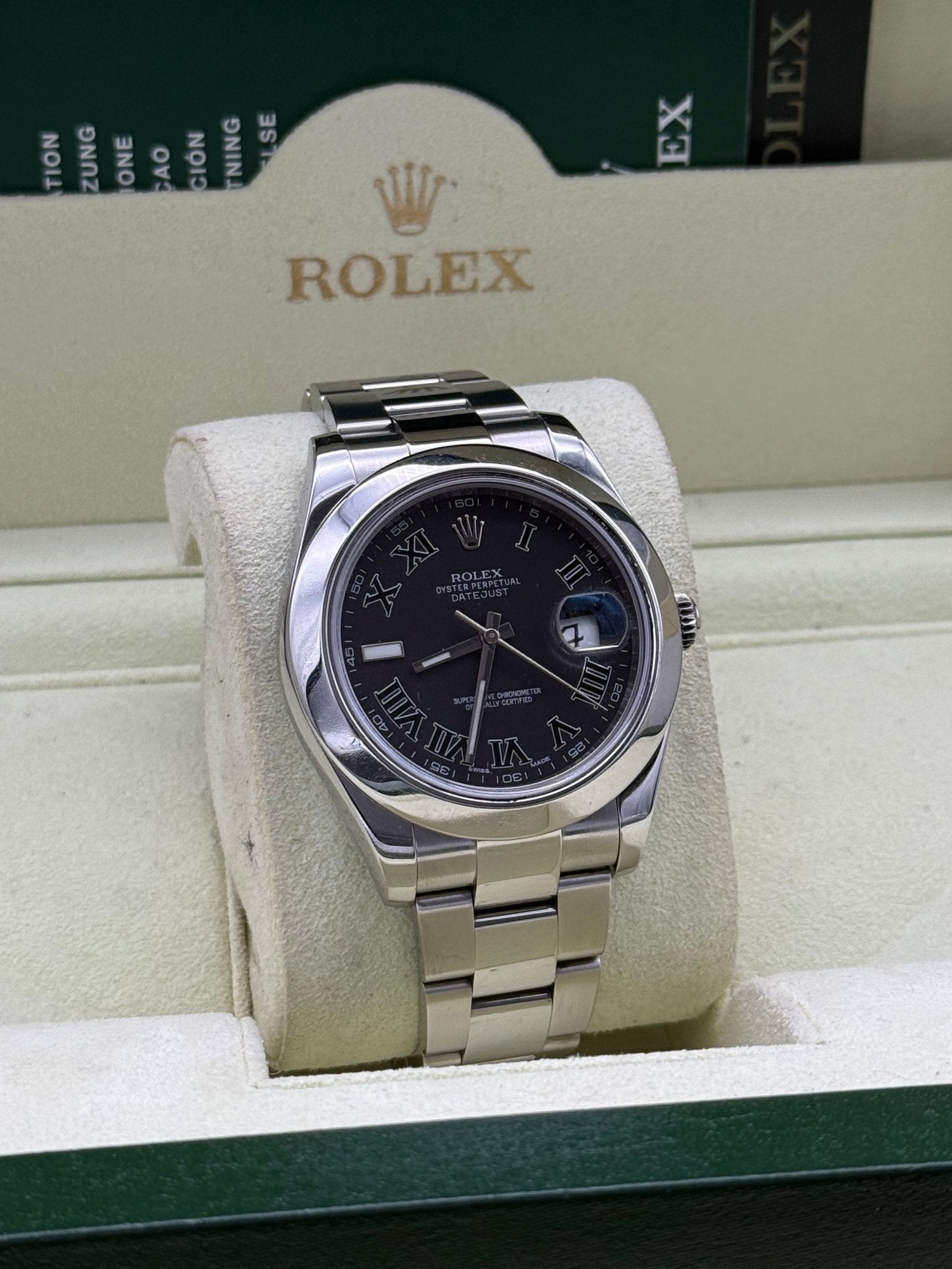 Rolex DateJust II 41mm | Black Roman Dial - Gla Jeweller