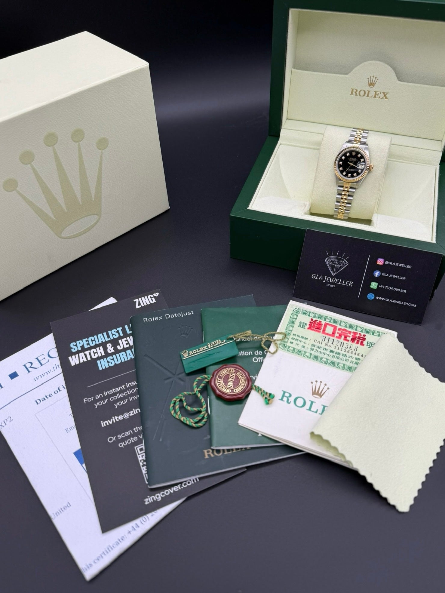 Rolex Lady - DateJust 36mm Black Diamond Dial - Gla Jeweller