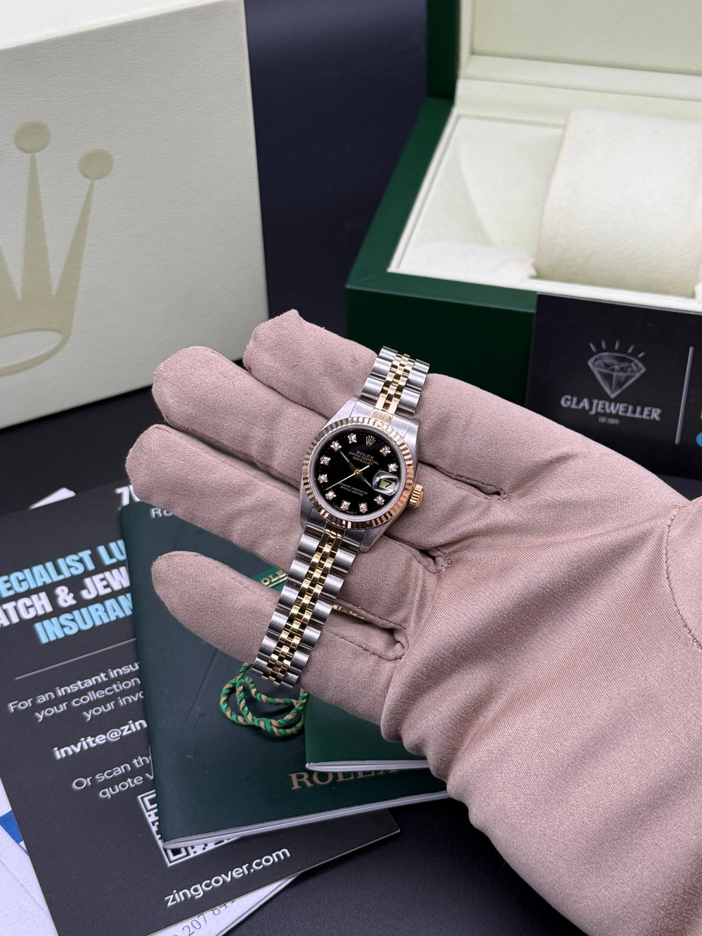 Rolex Lady - DateJust 36mm Black Diamond Dial - Gla Jeweller