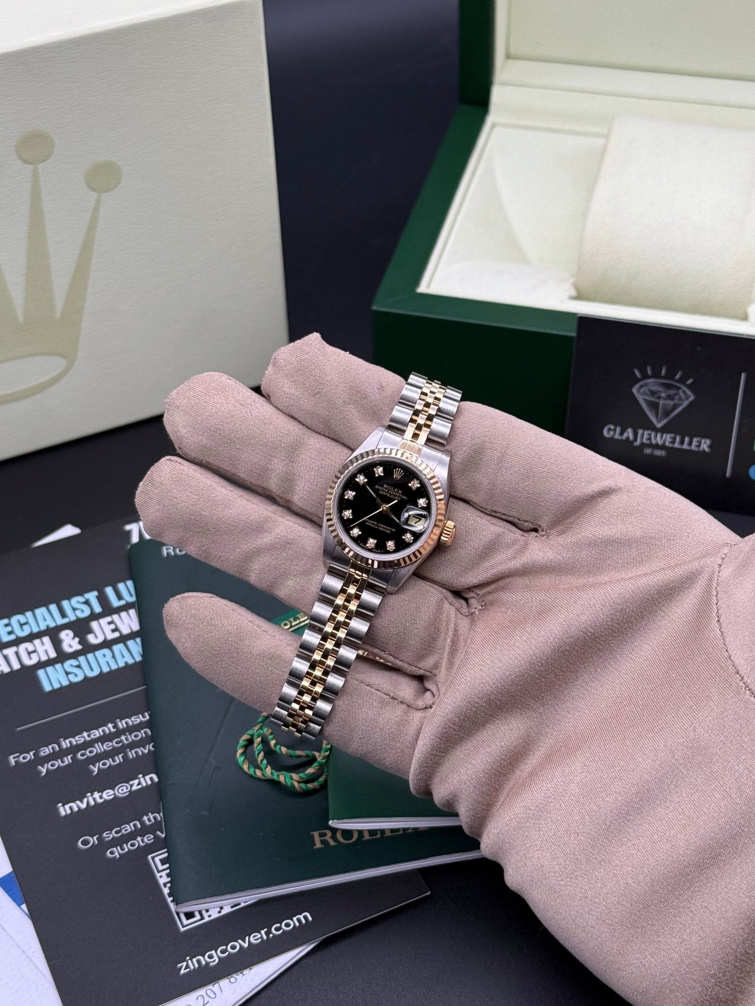 Rolex Lady - DateJust 36mm Black Diamond Dial - Gla Jeweller