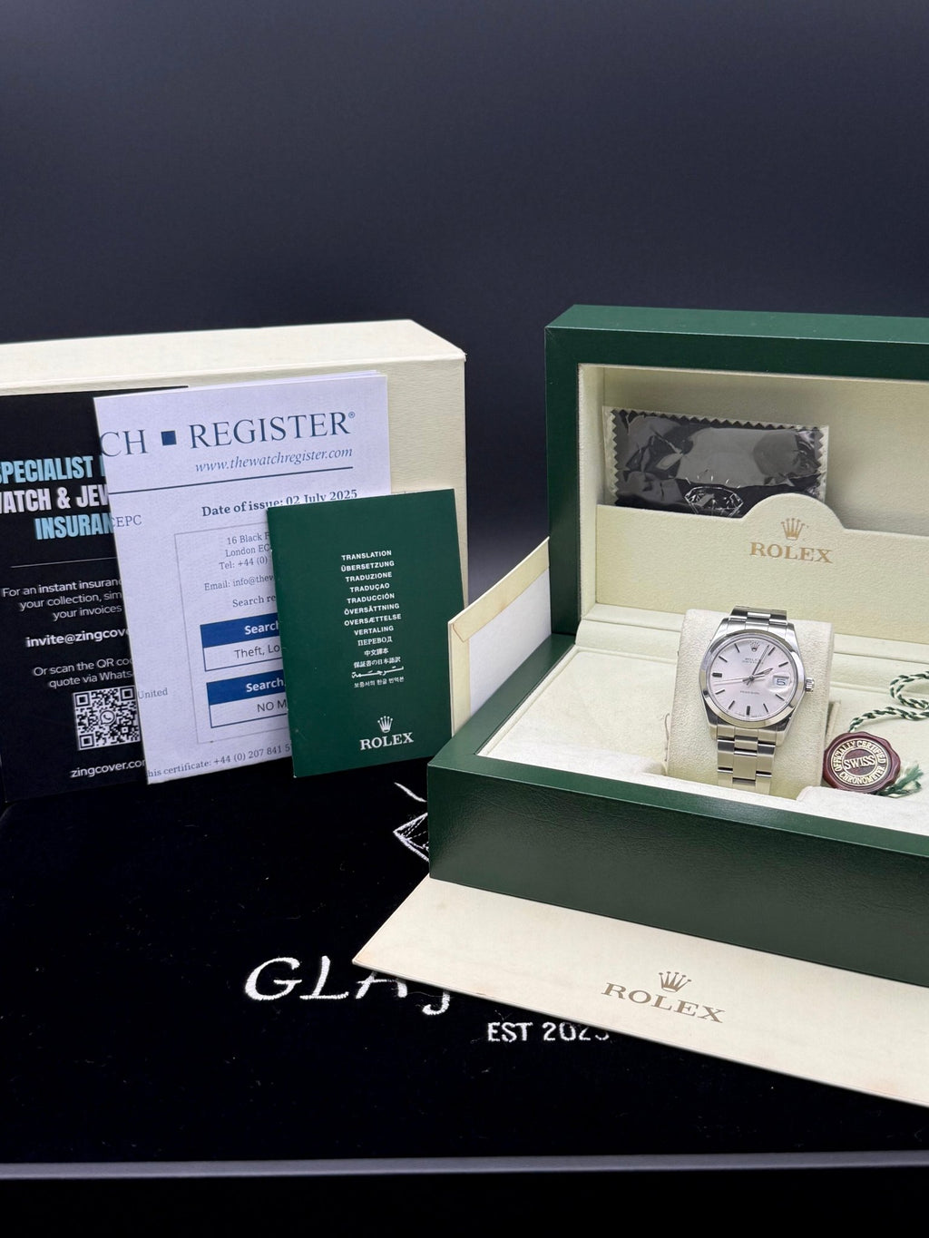 Rolex Oyster - date Precision 34mm | Silver Dial - Gla Jeweller