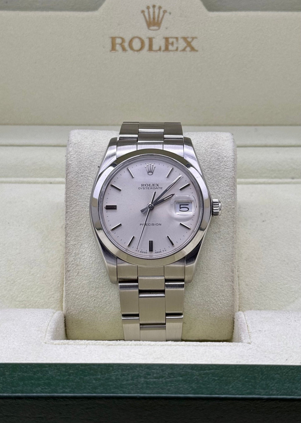 Rolex Oyster - date Precision 34mm | Silver Dial - Gla Jeweller