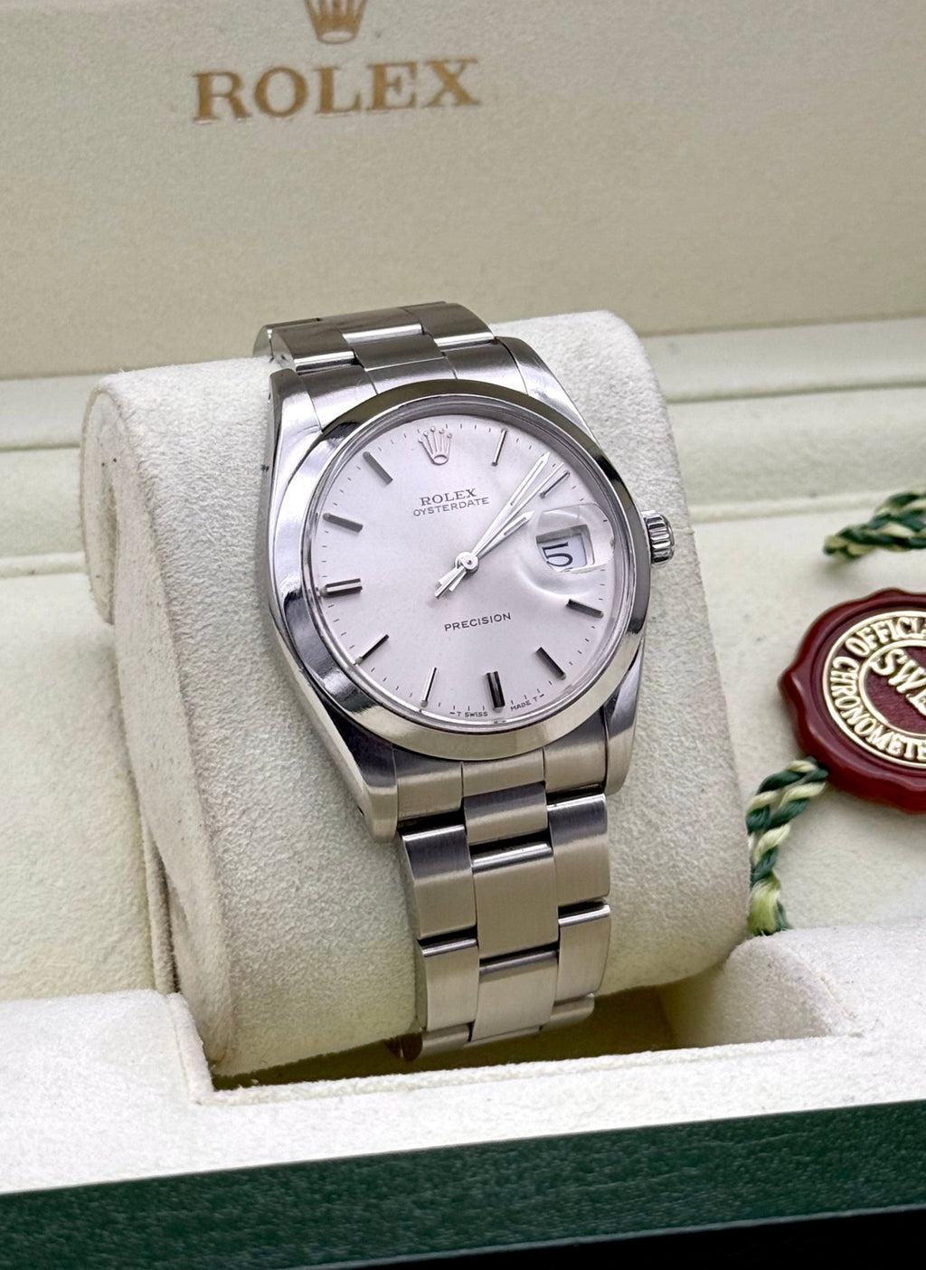 Rolex Oyster - date Precision 34mm | Silver Dial - Gla Jeweller